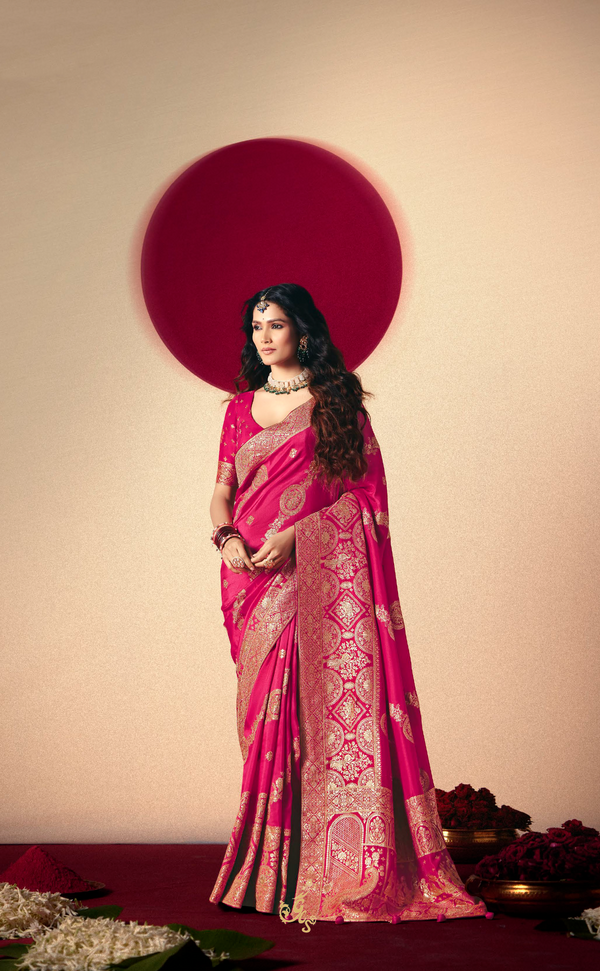 Exquisite Rani Vegan Muga Silk Saree | Sustainable Luxury