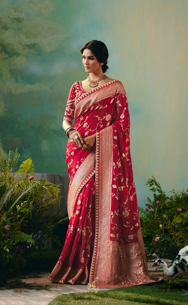 Red Elegance Redefined – The Vegan Muga Silk Story