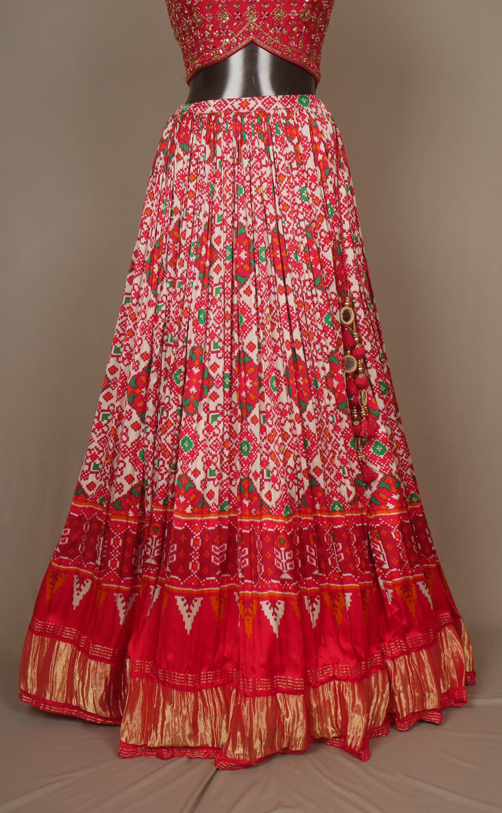 Patola Print Lehenga In Vegan Gaji Silk