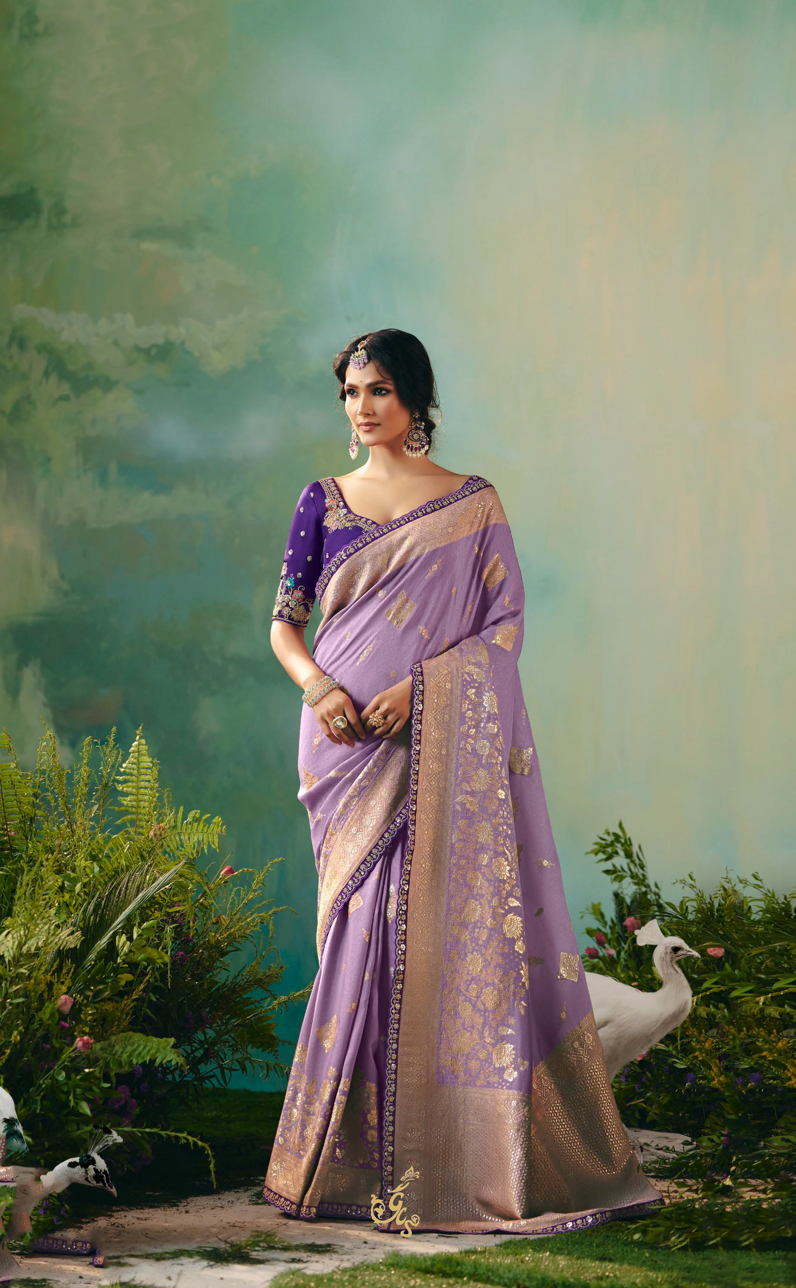 Lilac Dreams – Vegan Muga Silk Saree in Lavender Hue