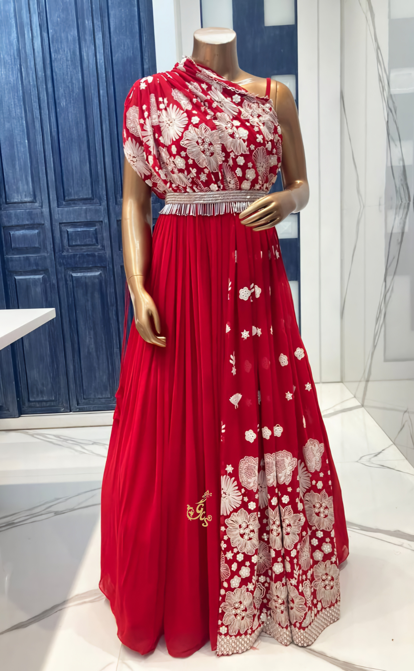 Vegan Georgette Gown With Resham Work