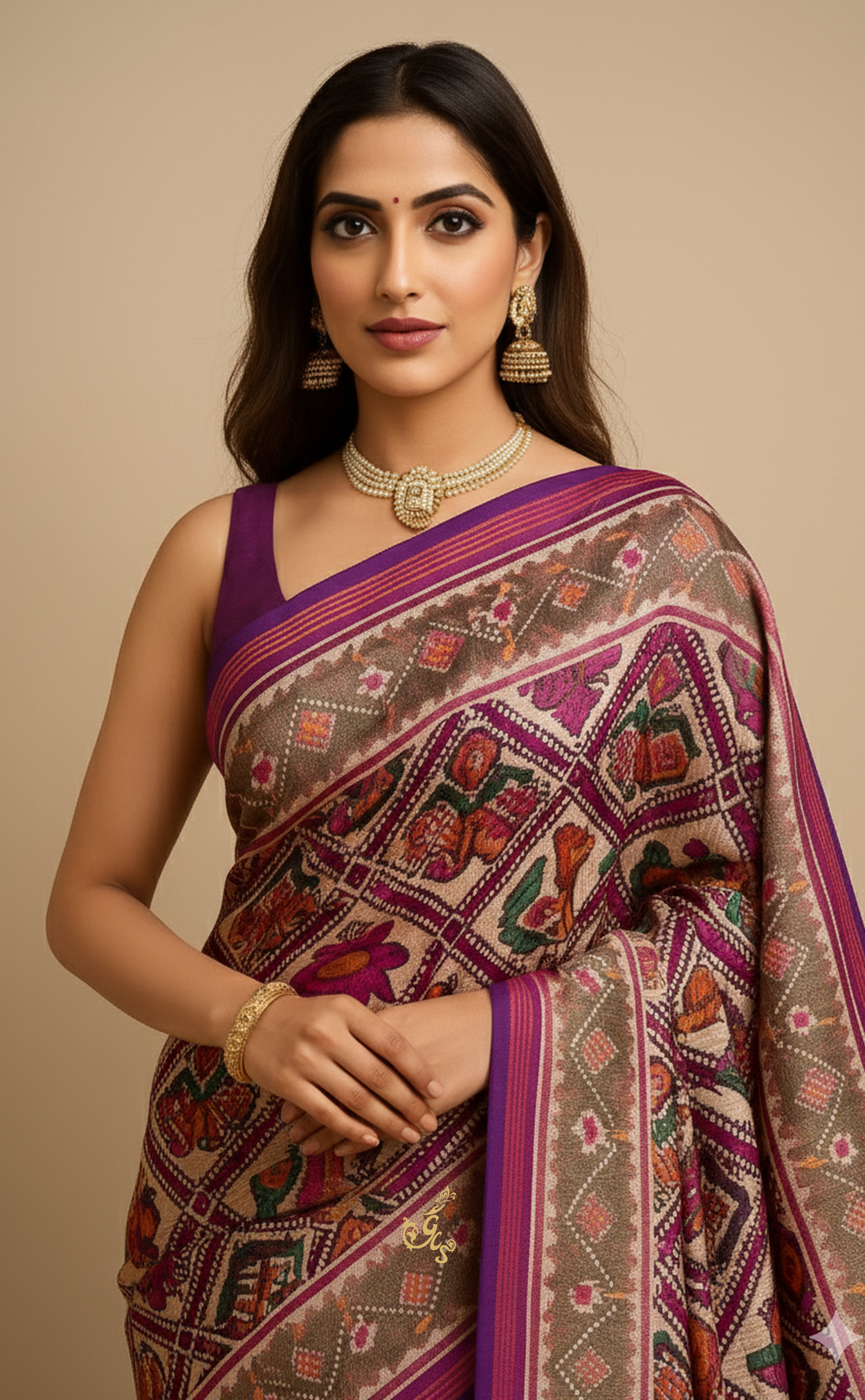 Vegan Silk Ikkat Patola