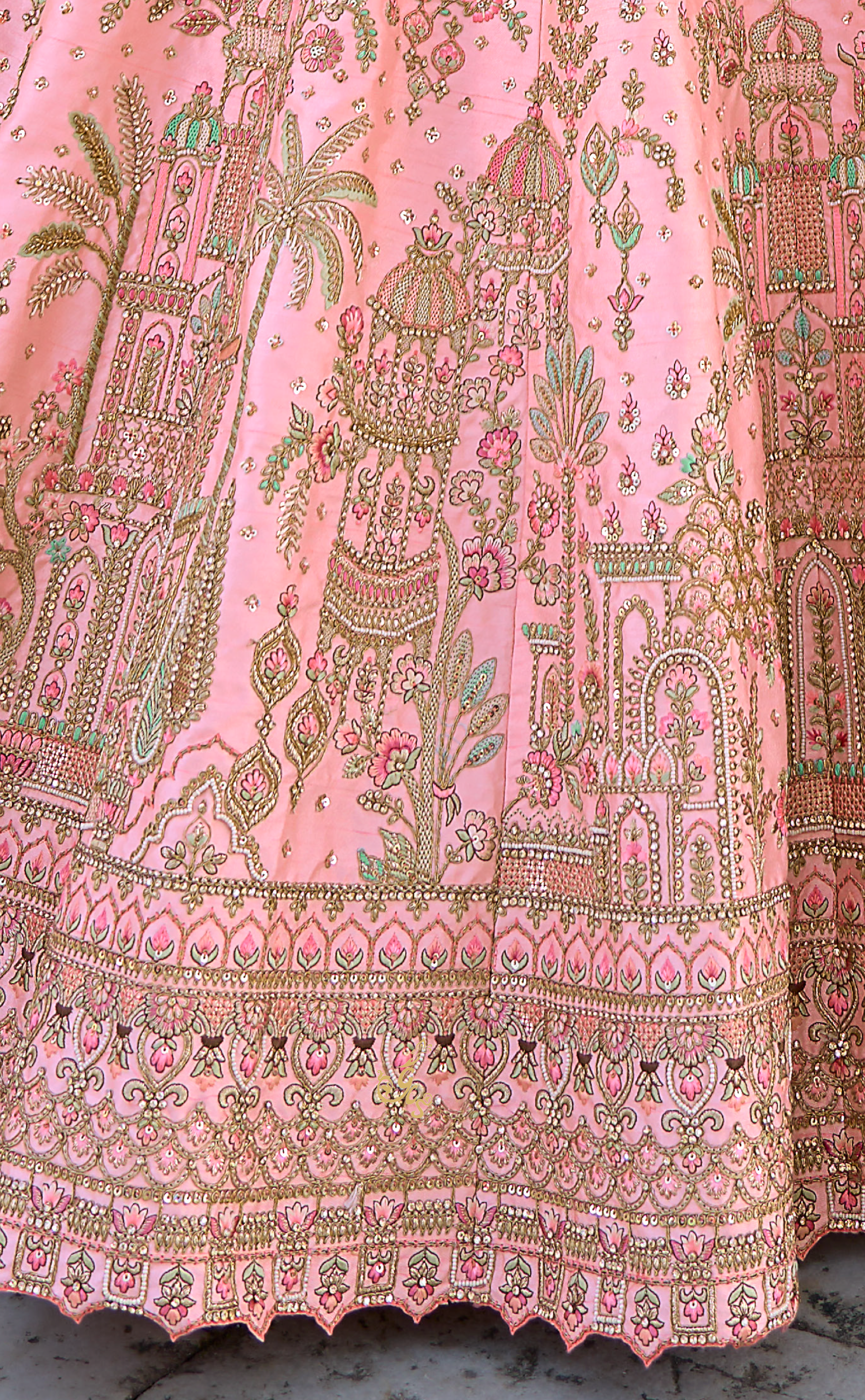 Paste Pink Vegan Silk Lehenga With Stunning Madhubani Design.