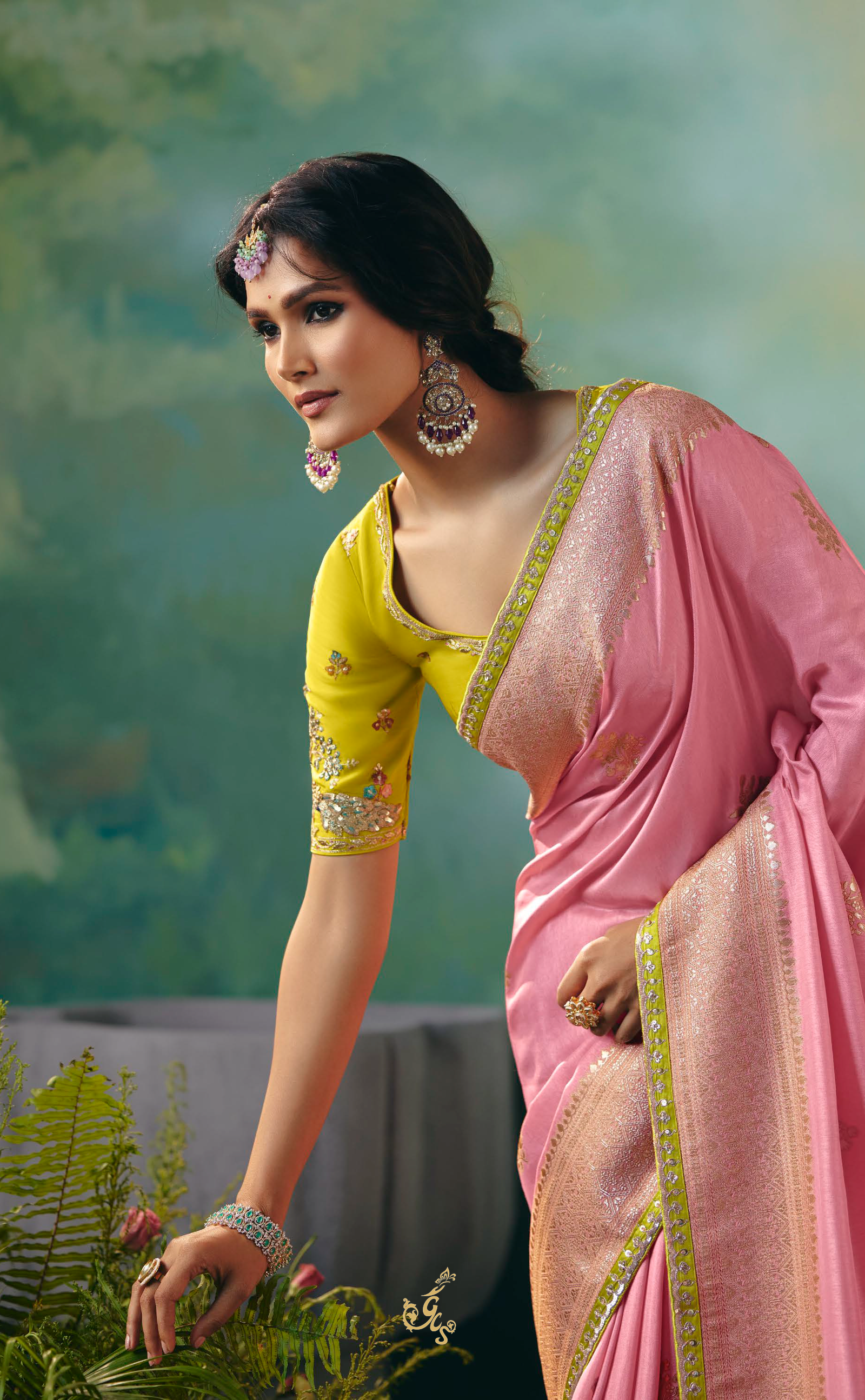 Blush Bloom – Light Pink Vegan Muga Silk Saree Edition