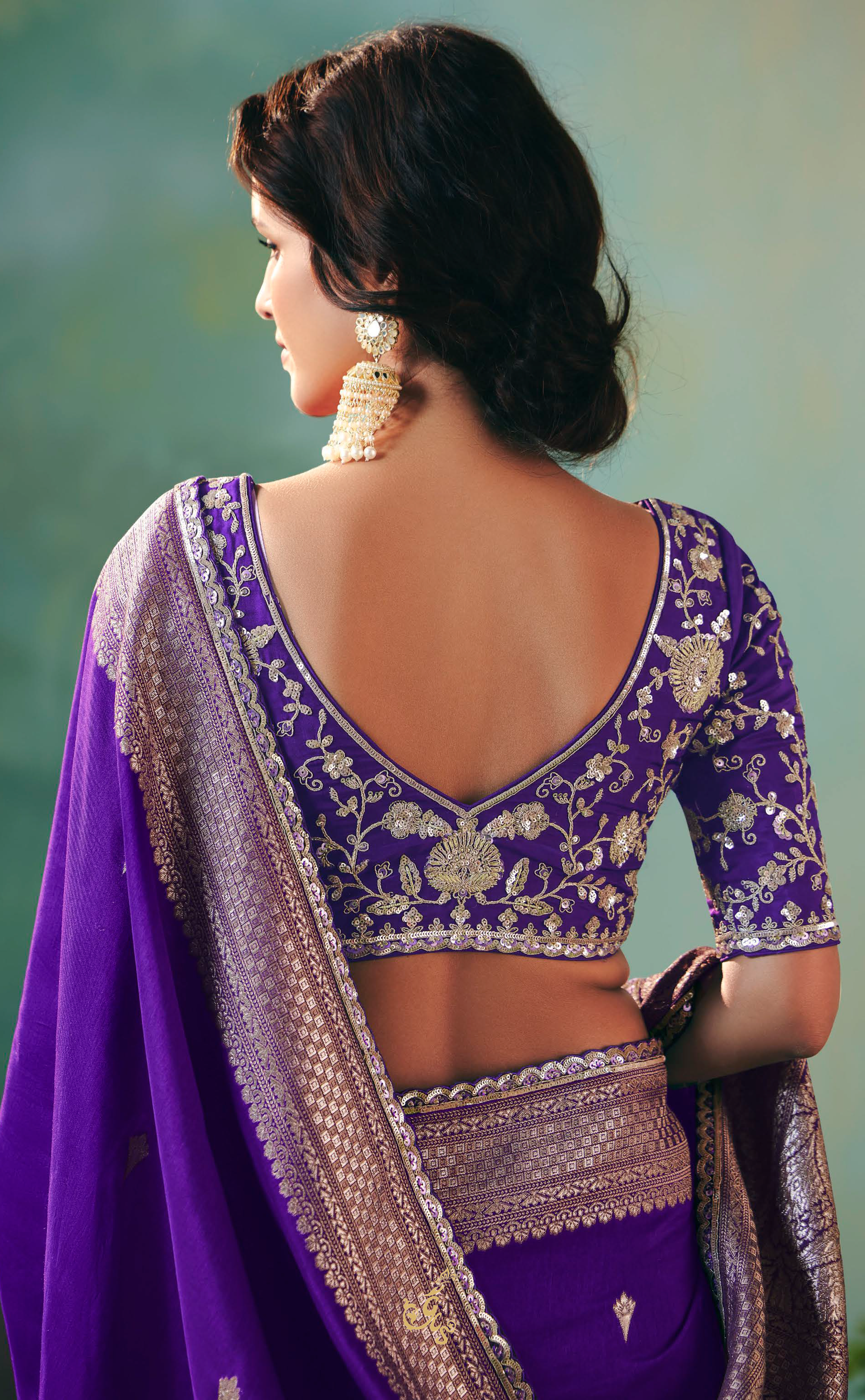Rich & Elegant – Plum Vegan Muga Silk Saree