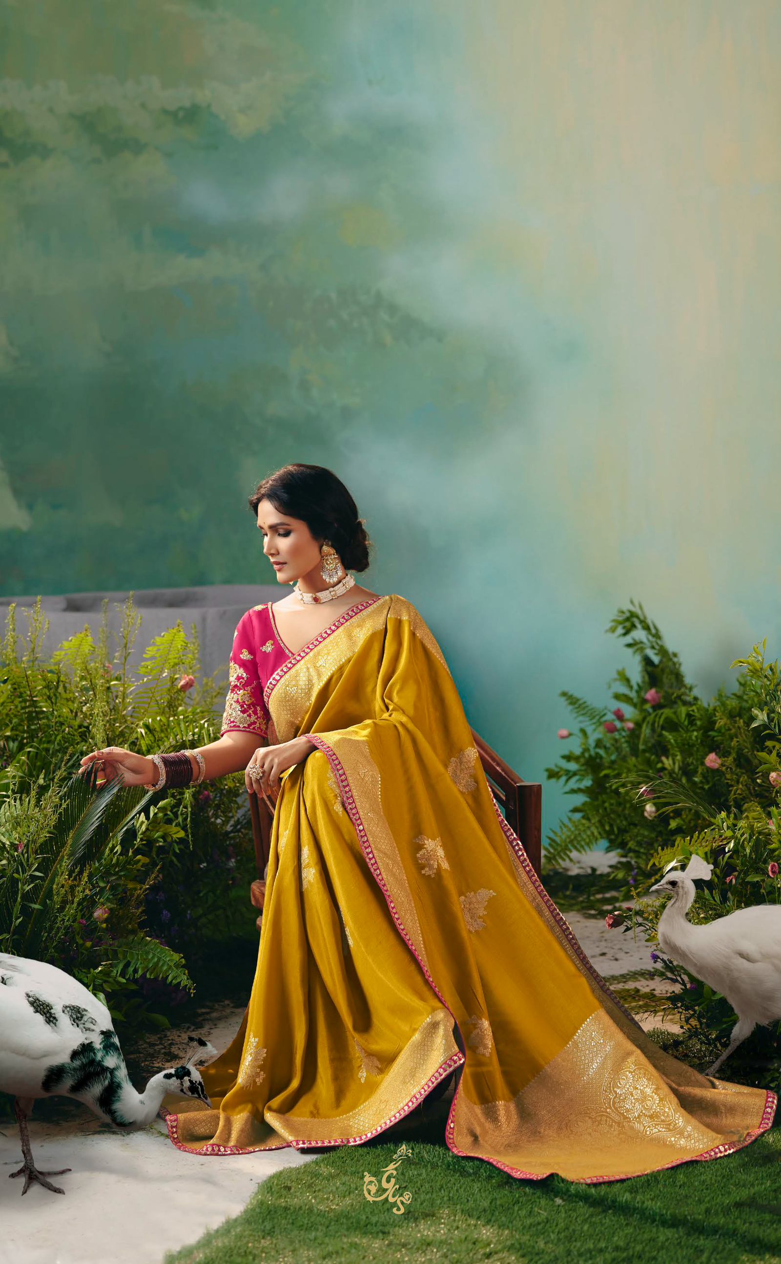 Bold & Beautiful – Mustard Vegan Muga Silk Saree