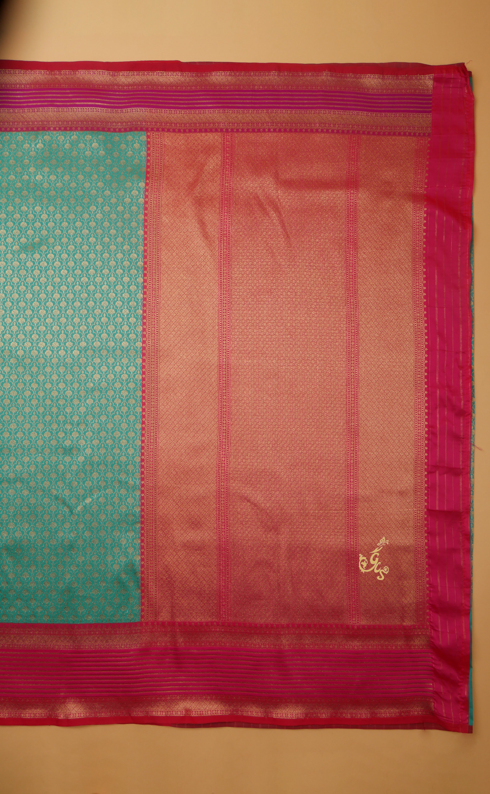 Ganga-Jamuna Border Kanjivaram in Brocade Vegan Silk