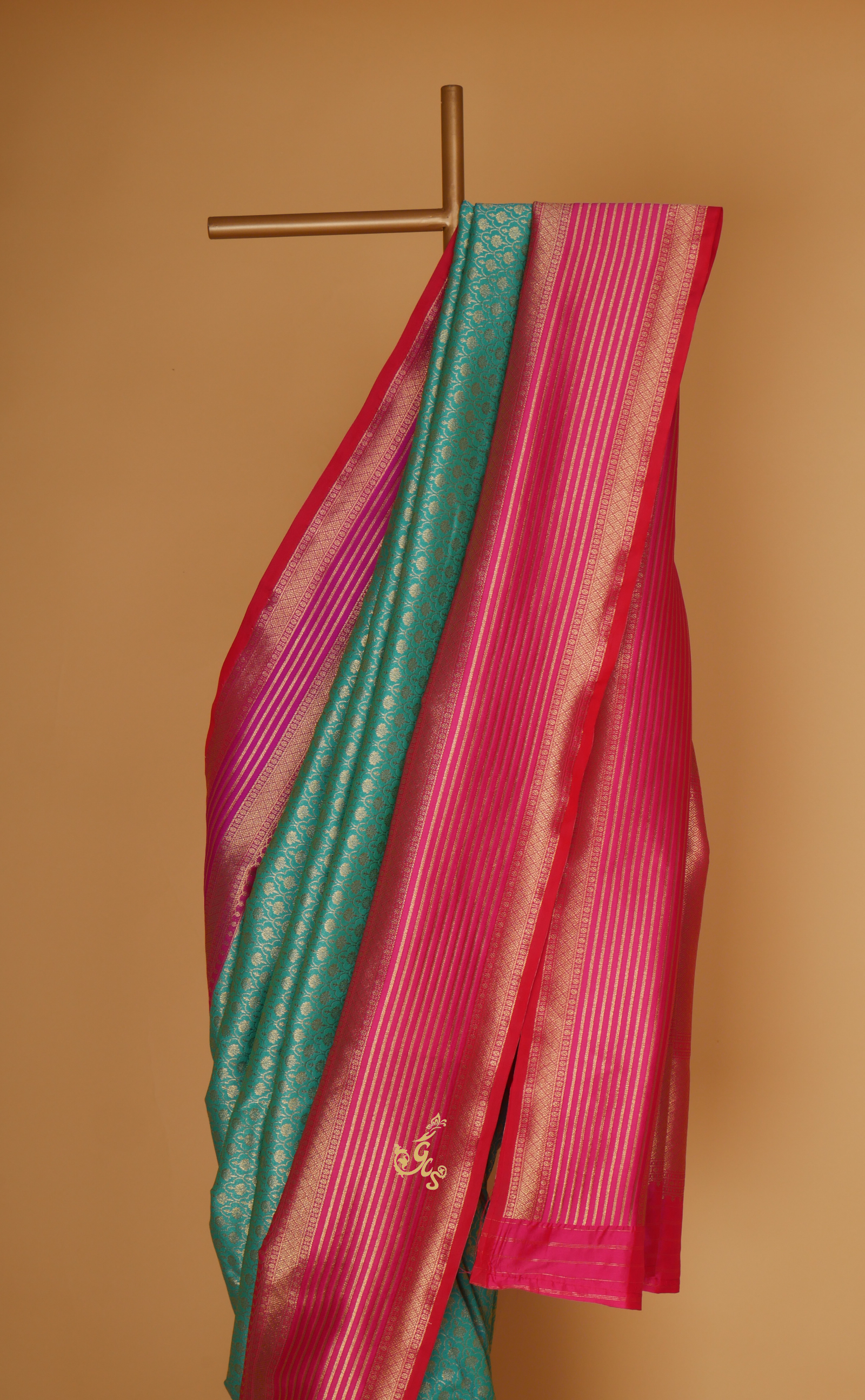 Ganga-Jamuna Border Kanjivaram in Brocade Vegan Silk