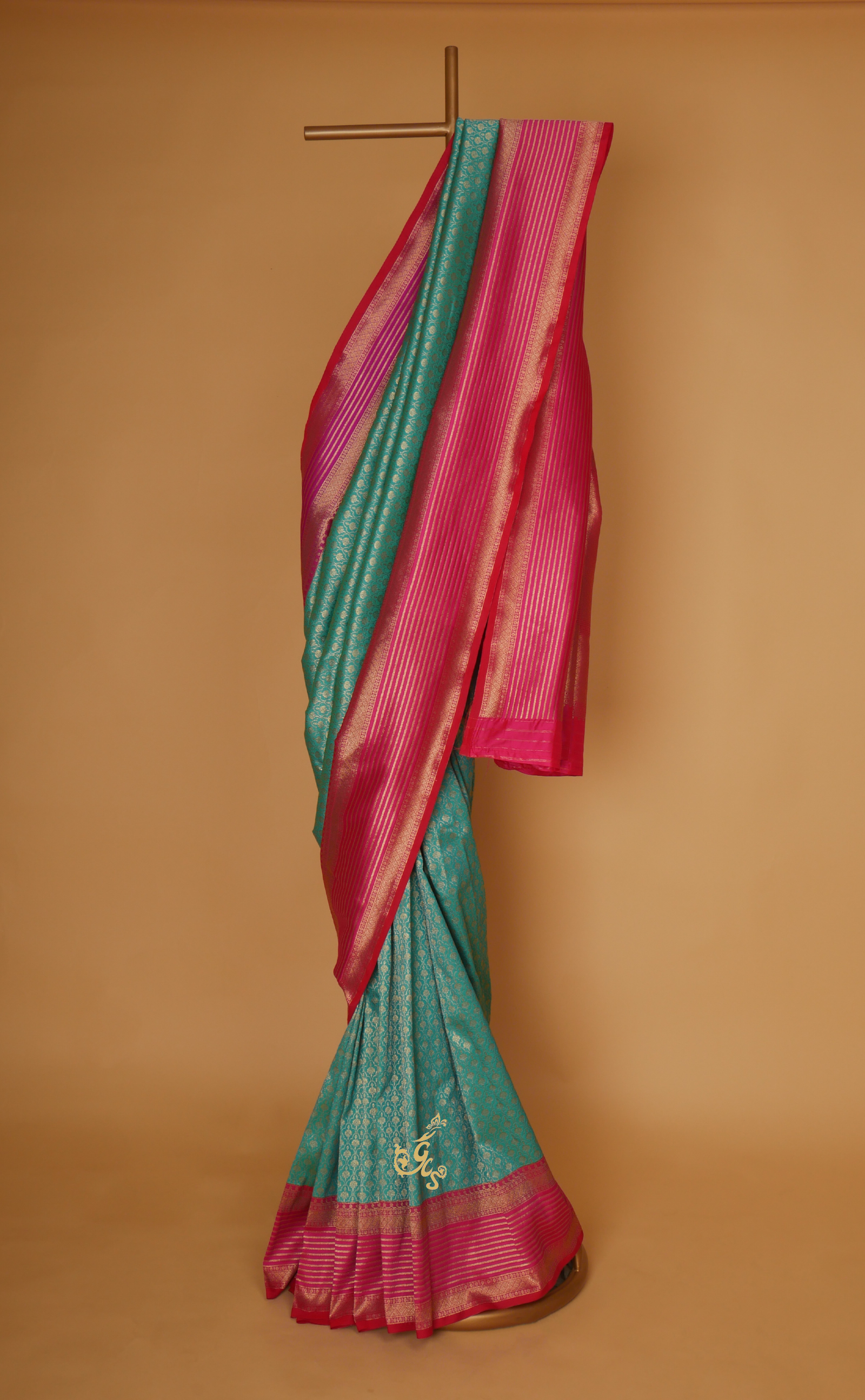 Ganga-Jamuna Border Kanjivaram in Brocade Vegan Silk