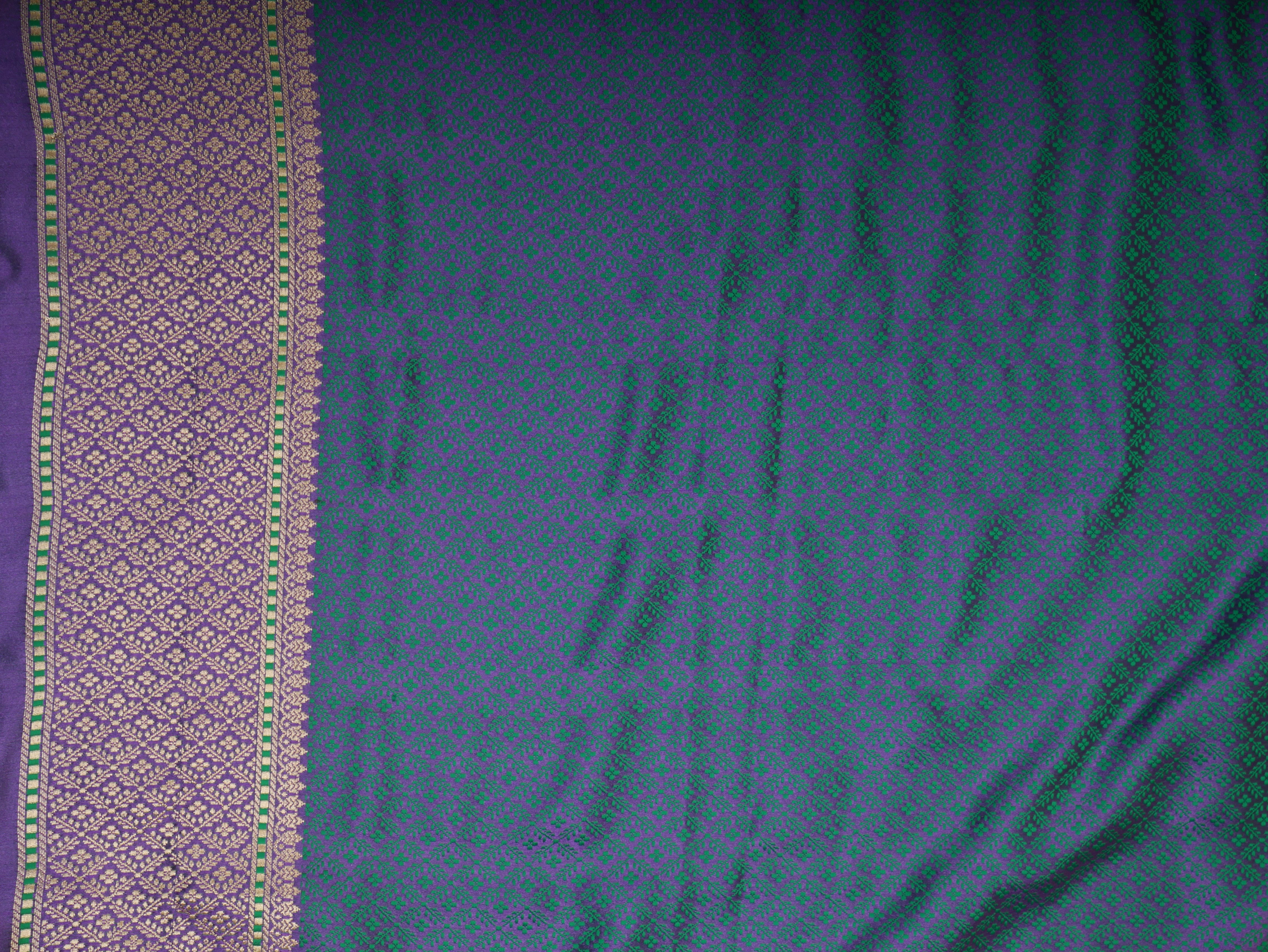 Multicoloured Vegan Satin Banarasi