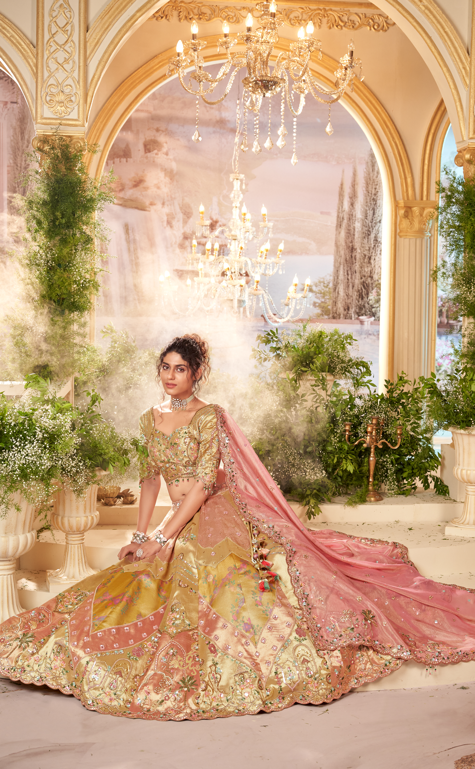 Celestial Charm Embroidered Vegan Organza Lehenga