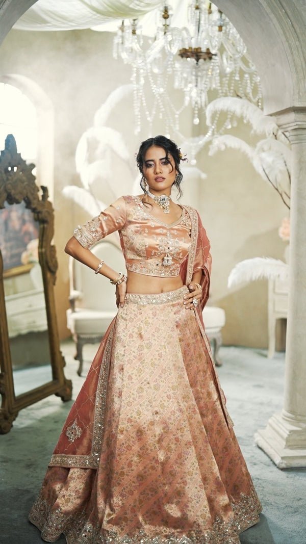 Vegan Woven Georgette Lehenga