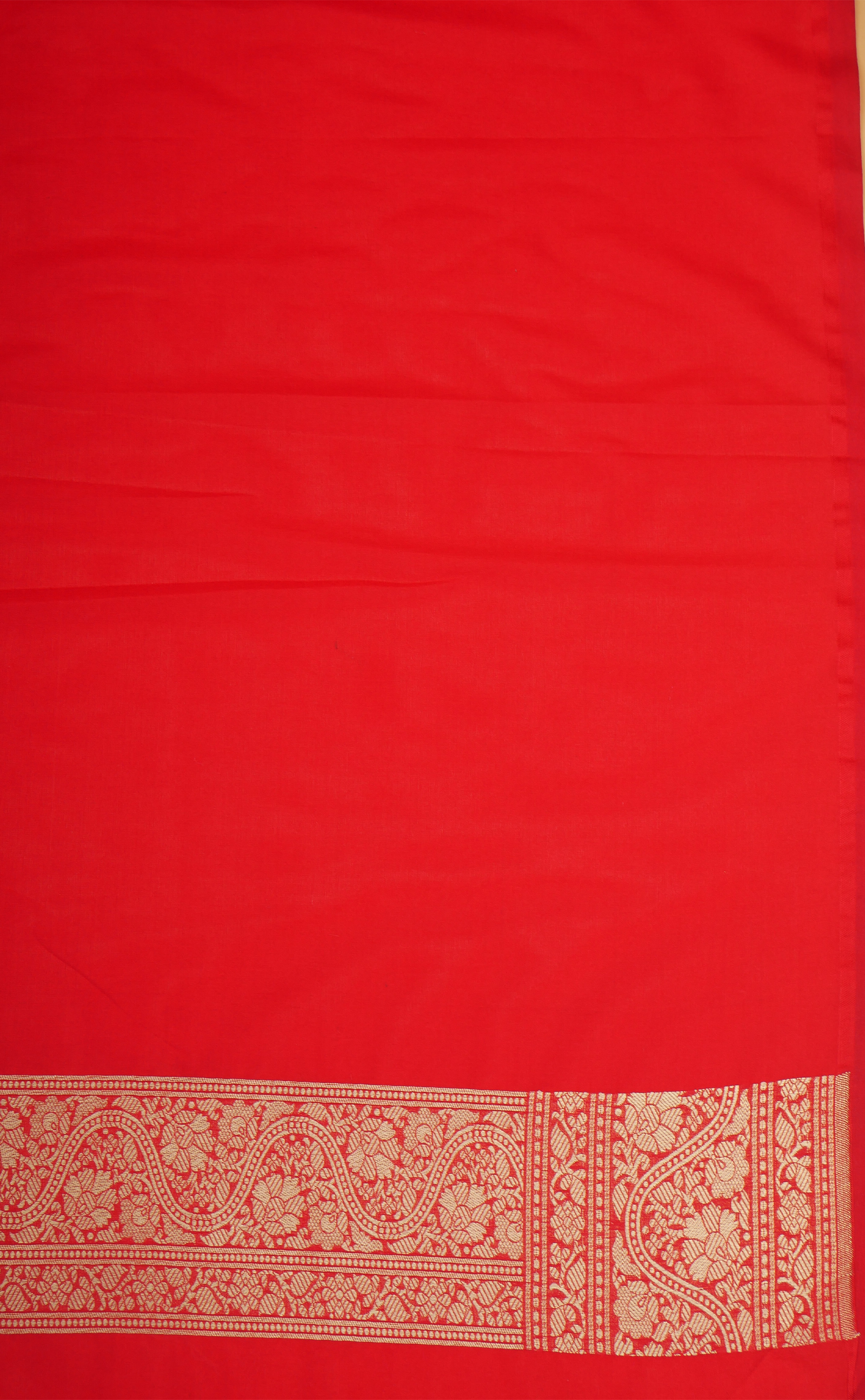 Rust Banarasi Saree In Vegan Silk