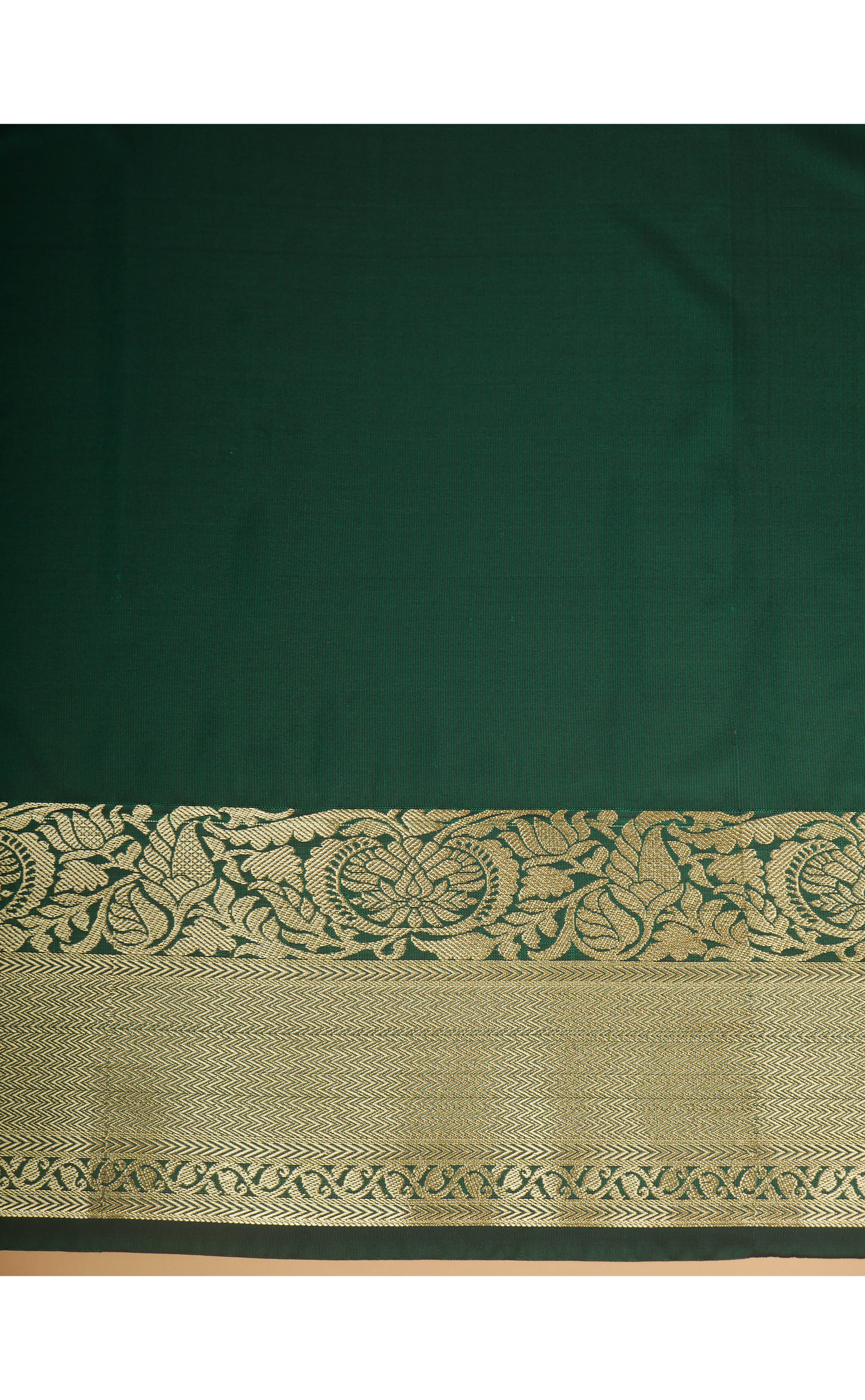 Bottle Green Vegan Brocade Silk Kanjivaram