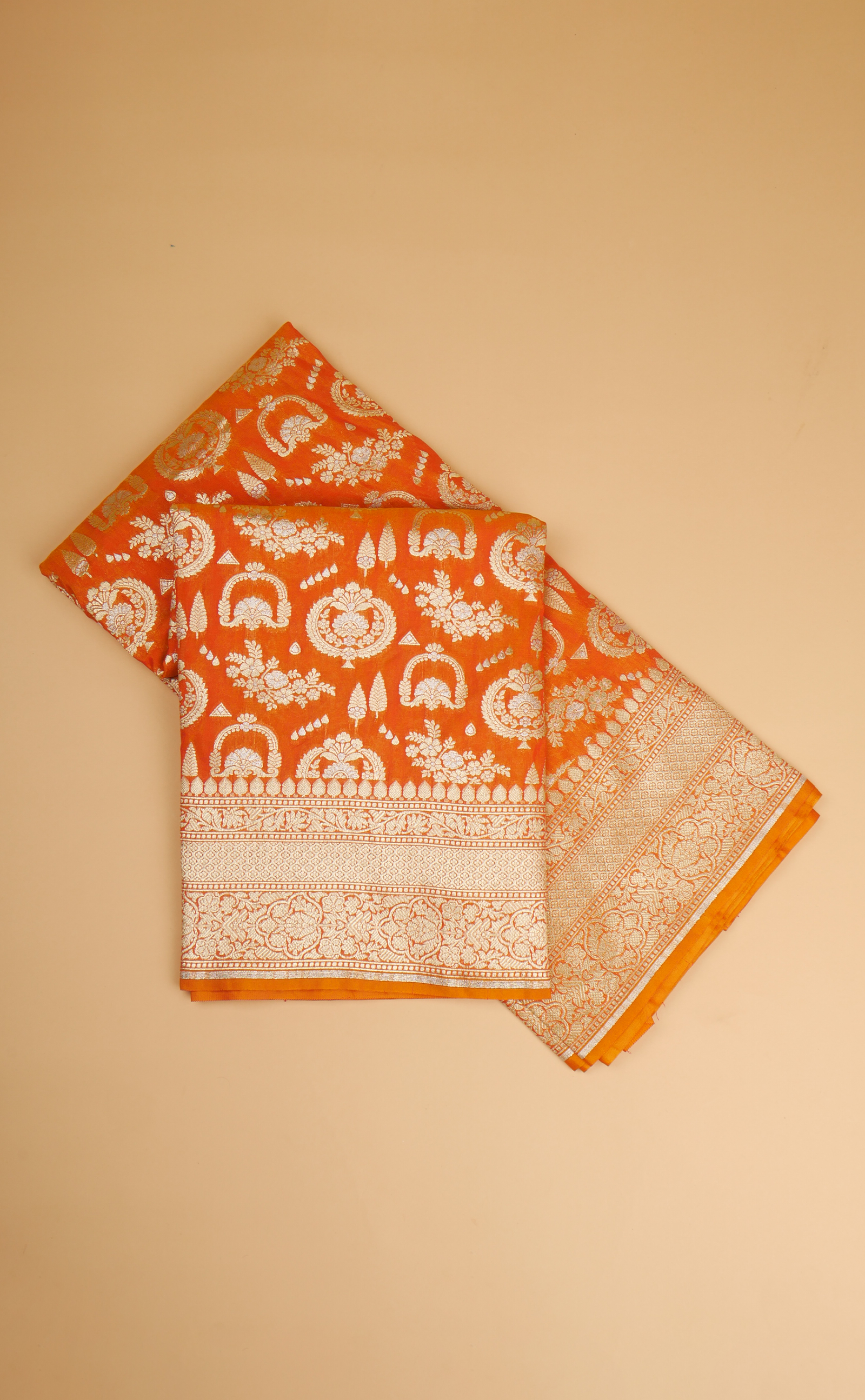 RUST VEGAN SILK BANARASI