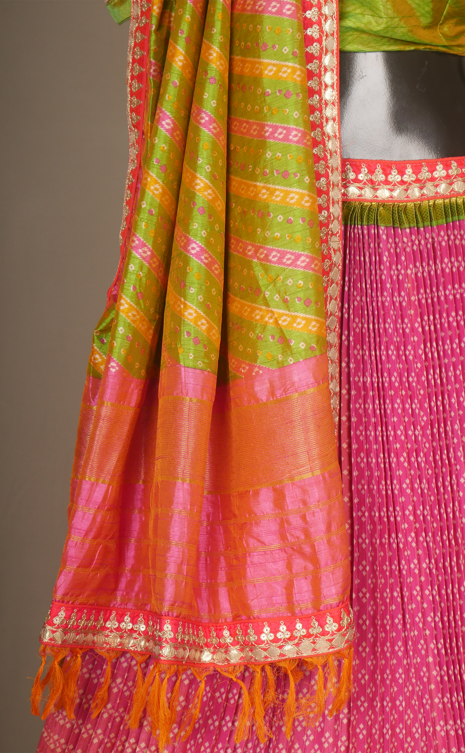 Patola Print Lehenga In Vegan Soft Silk