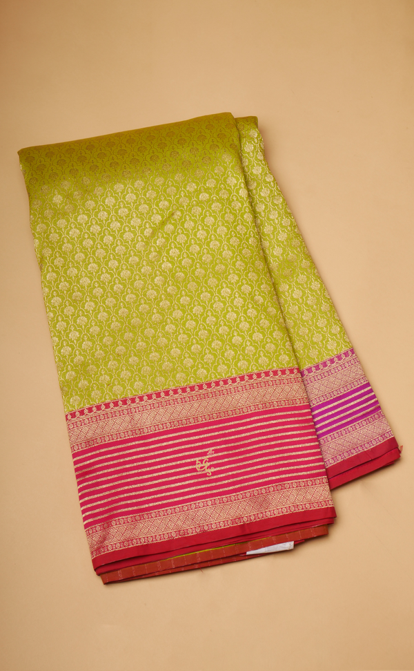 Ganga-Jamuna Border Kanjivaram in Brocade Vegan Silk