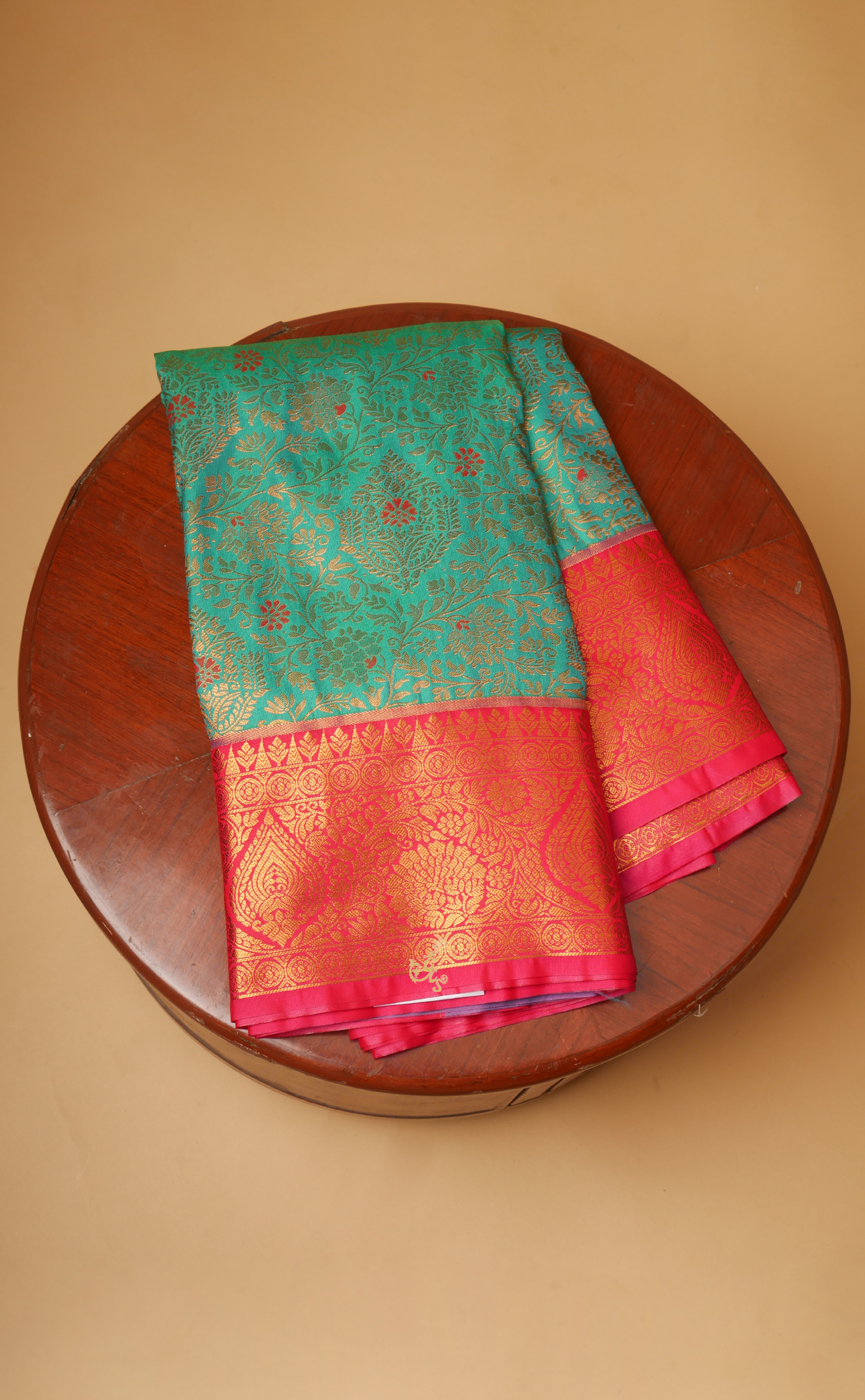 Rama Green Kanjivaram In Vegan Silk