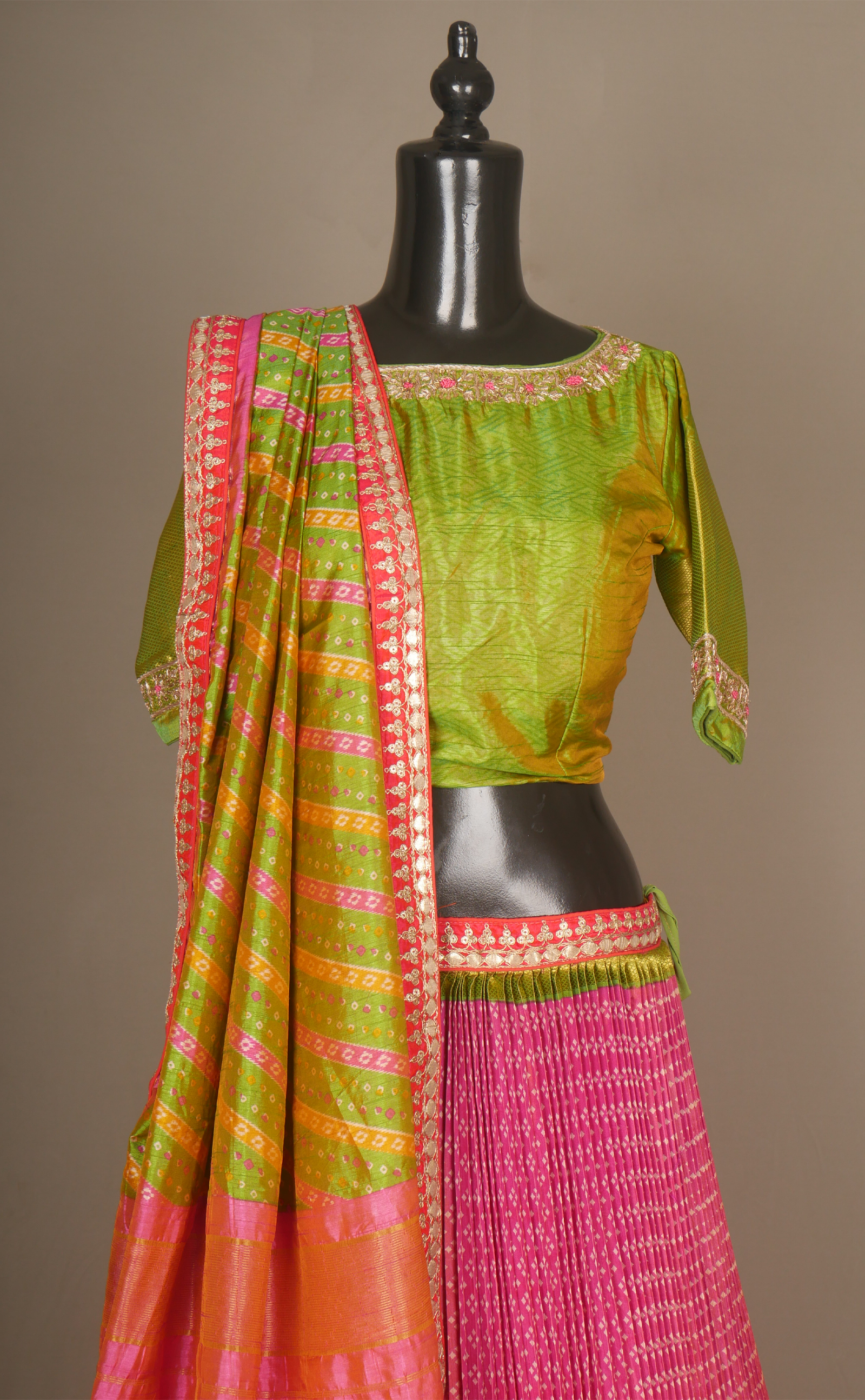 Patola Print Lehenga In Vegan Soft Silk