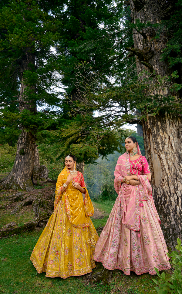 Embroidered Lehenga In Banarasi Vegan Silk