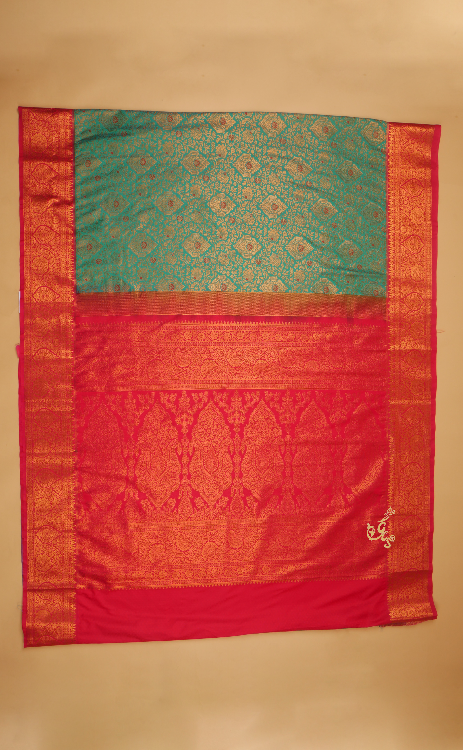 Rama Green Kanjivaram In Vegan Silk