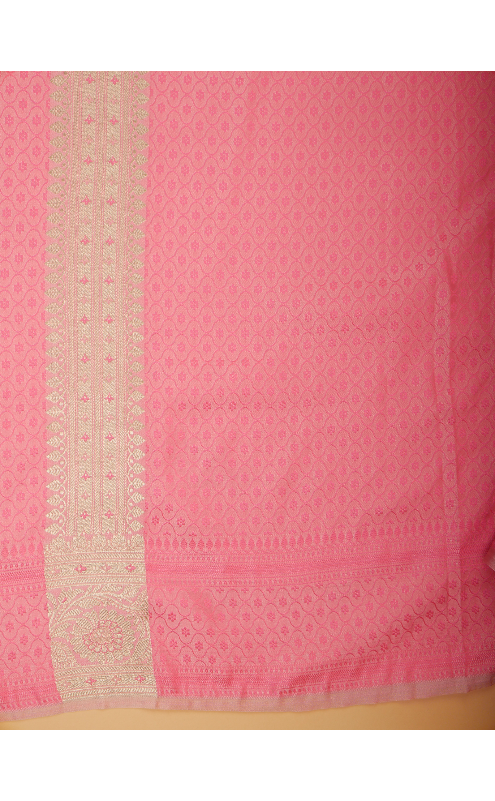 PASTLE PINK VEGAN SATIN BANARASI