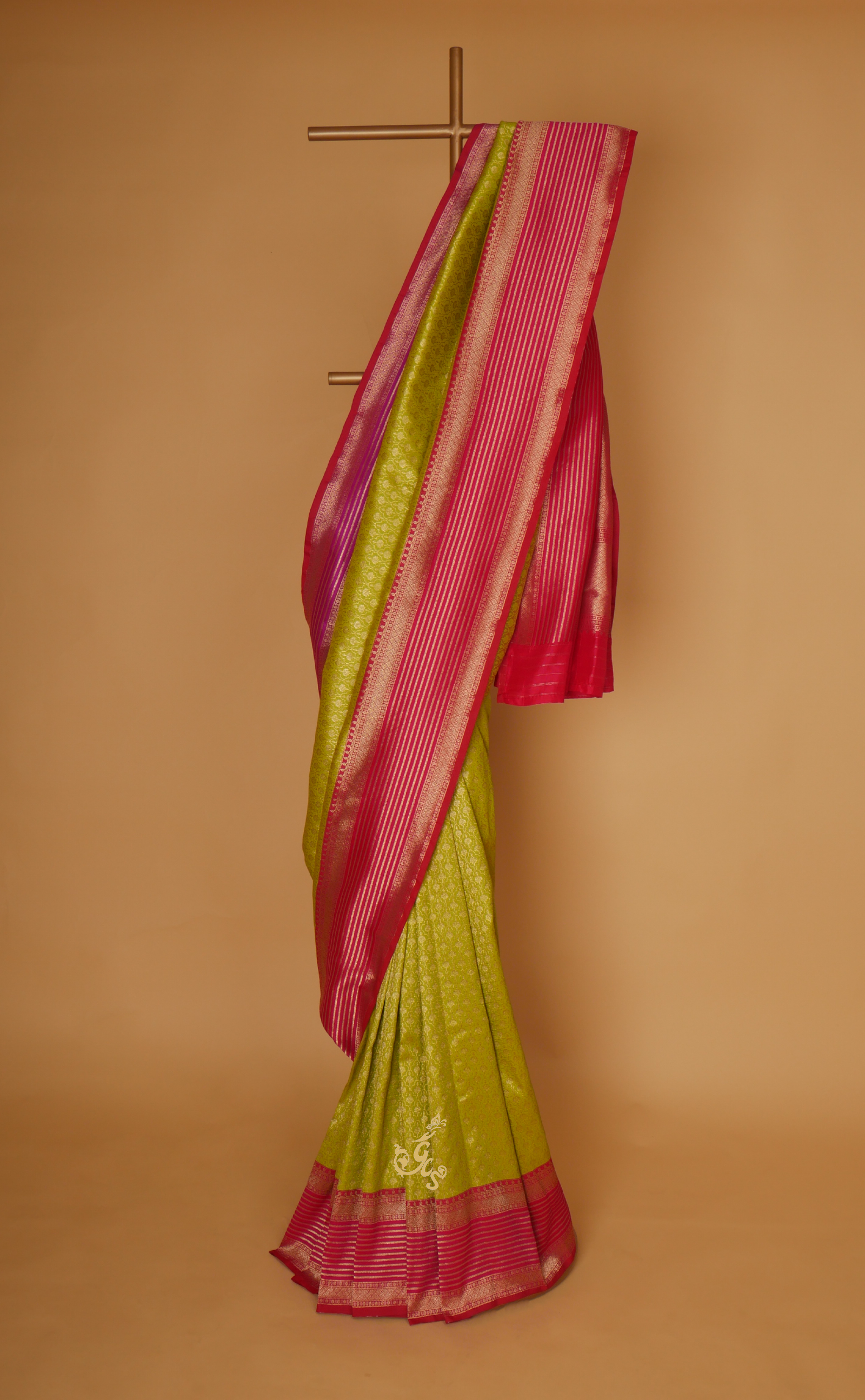 Ganga-Jamuna Border Kanjivaram in Brocade Vegan Silk