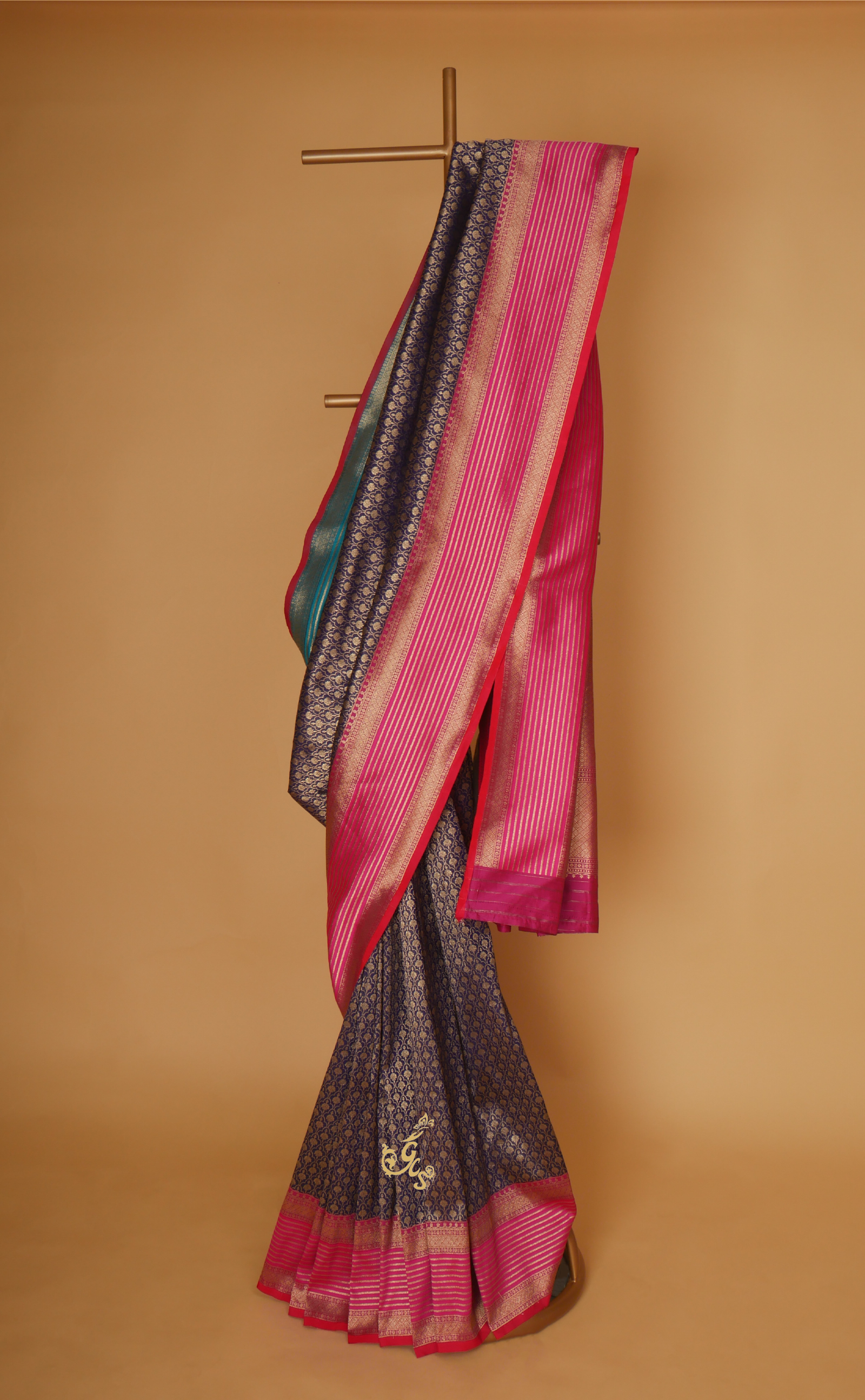 Ganga-Jamuna Border Kanjivaram in Brocade Vegan Silk