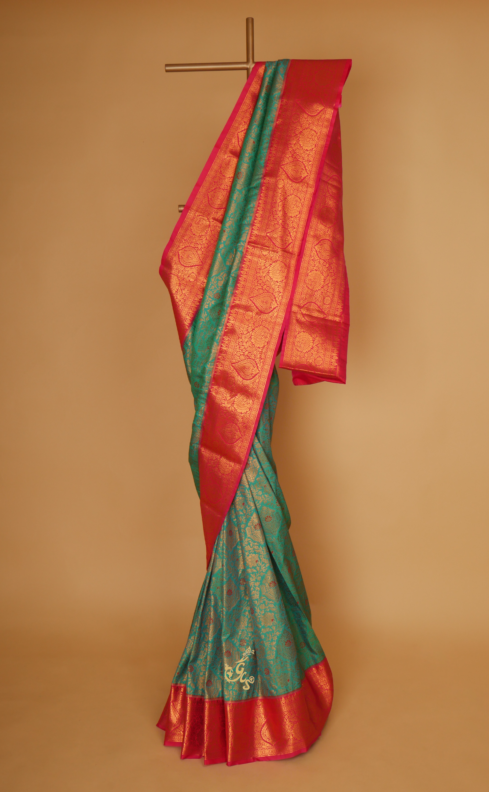 Rama Green Kanjivaram In Vegan Silk