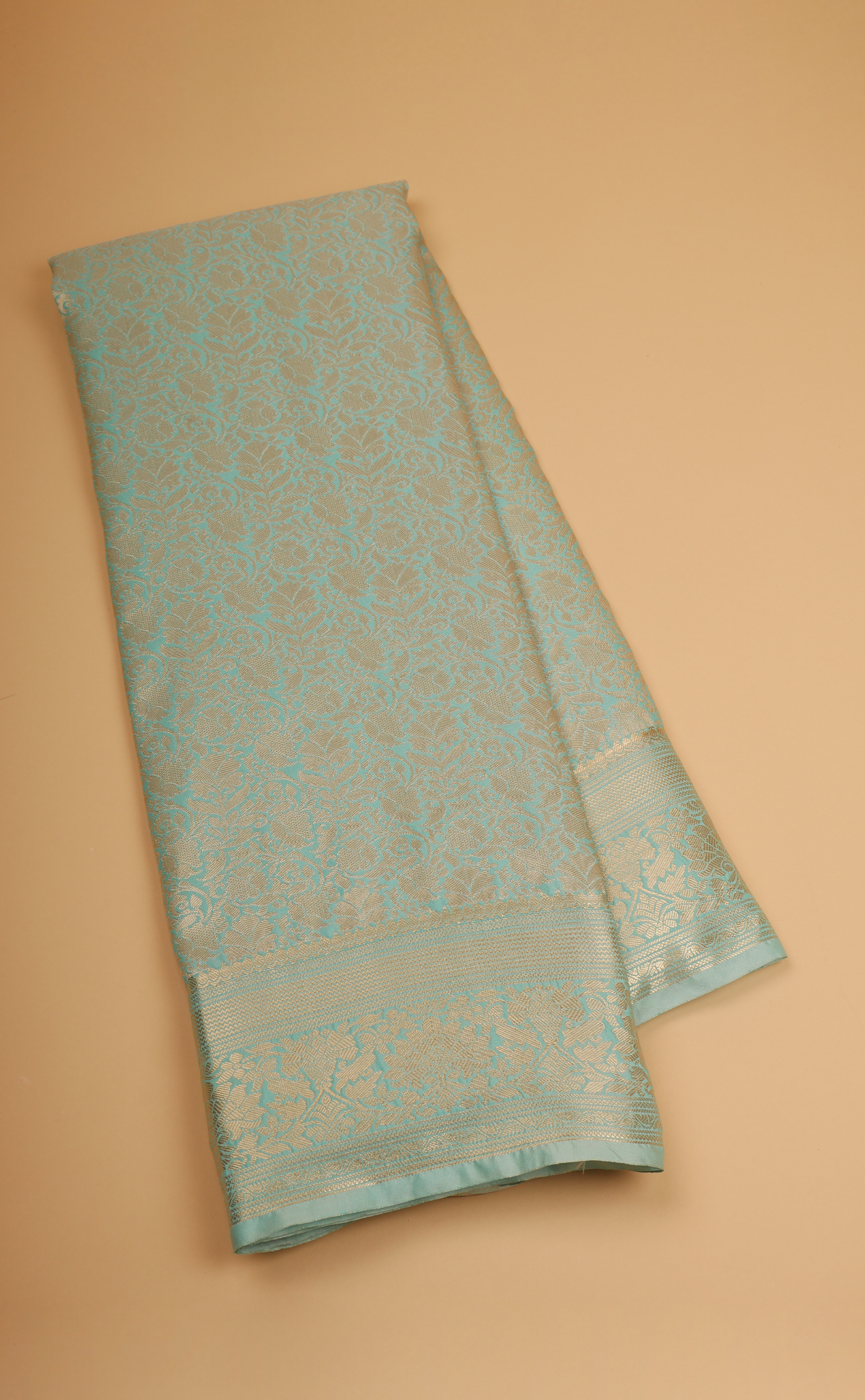 SKY BLUE VEGAN BROCADE SILK KANJIVARAM