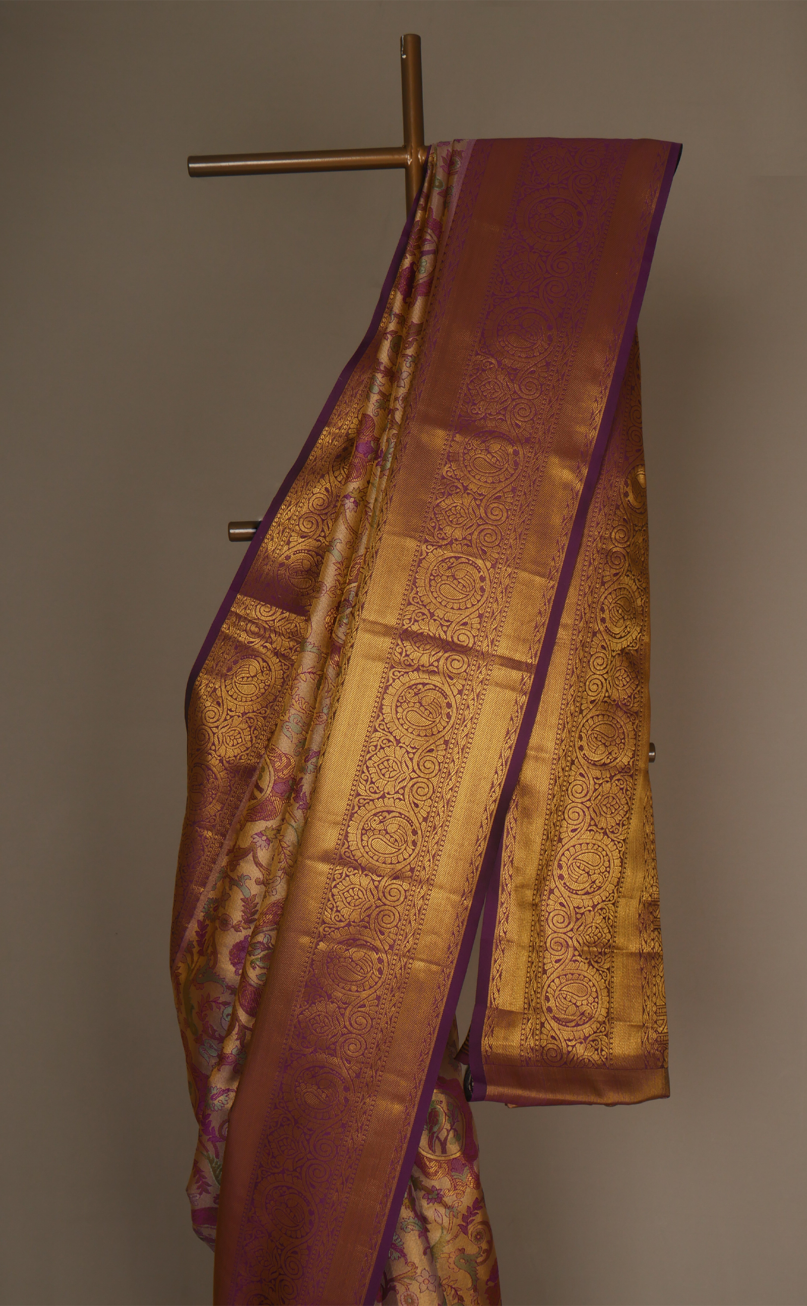 VEGAN TISSUE BROCADE KANJIVARAM WITH SELF BORDER