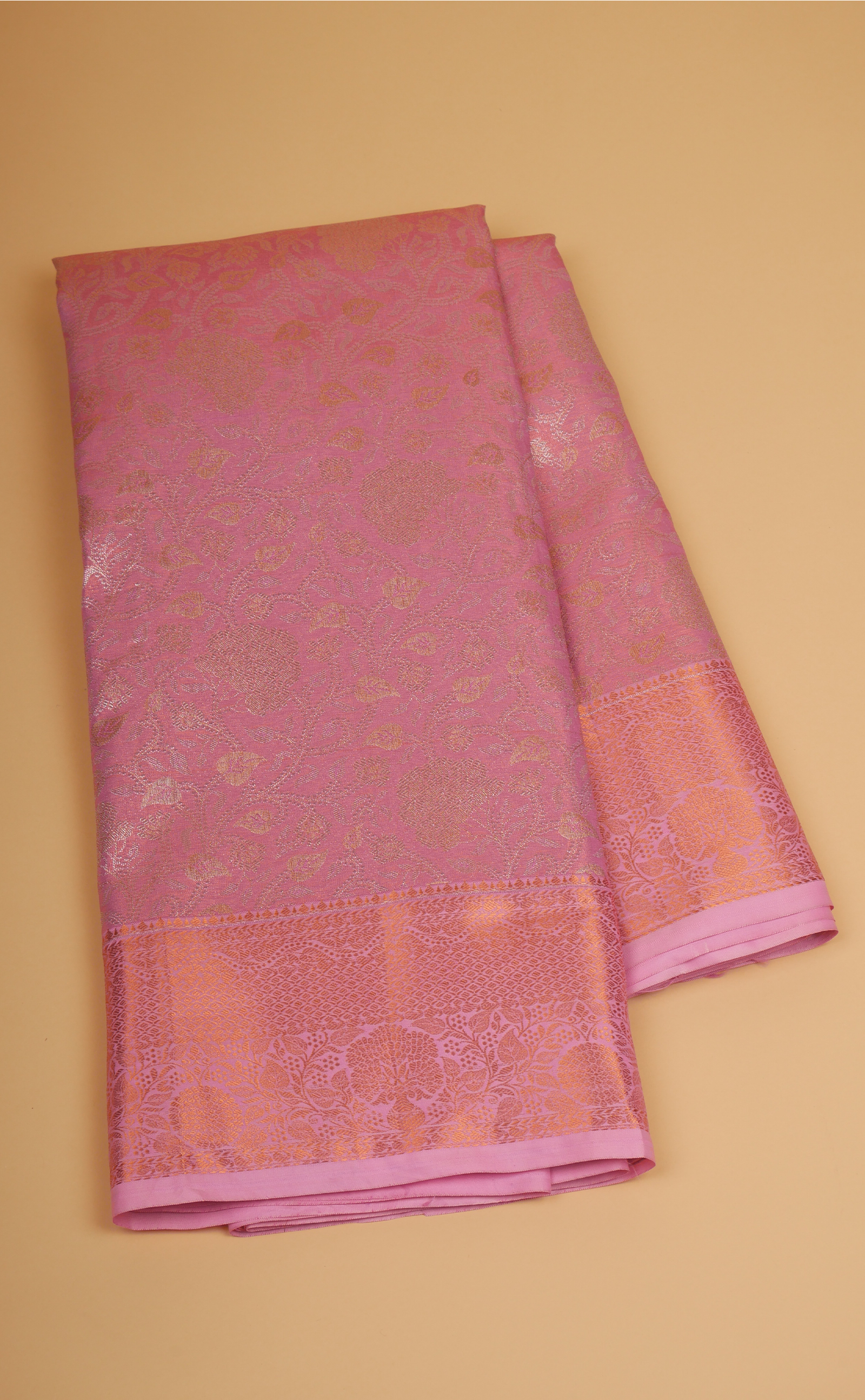 PASTLE PINK VEGAN TISSUE BROCADE KANJIVARAM