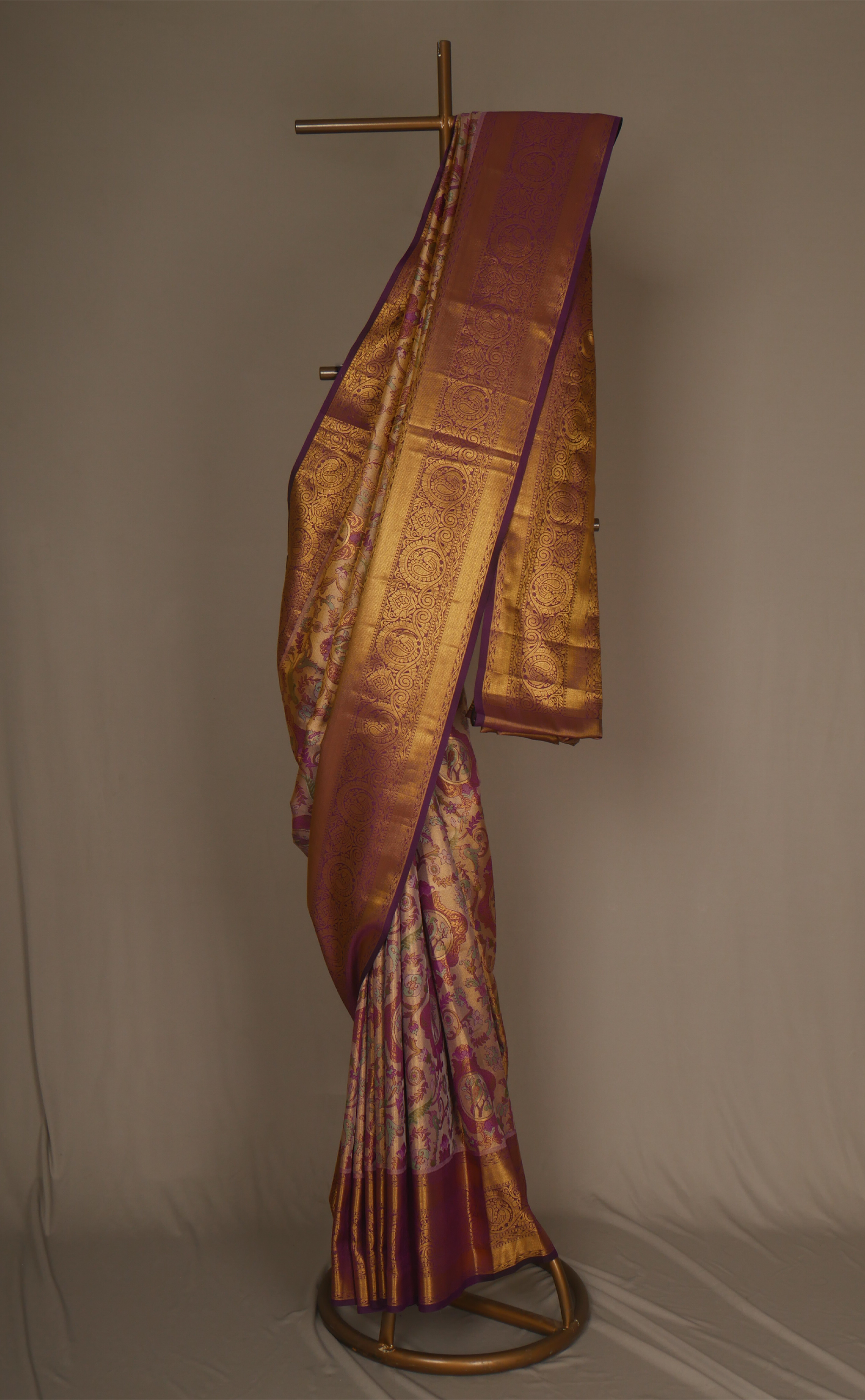 VEGAN TISSUE BROCADE KANJIVARAM WITH SELF BORDER