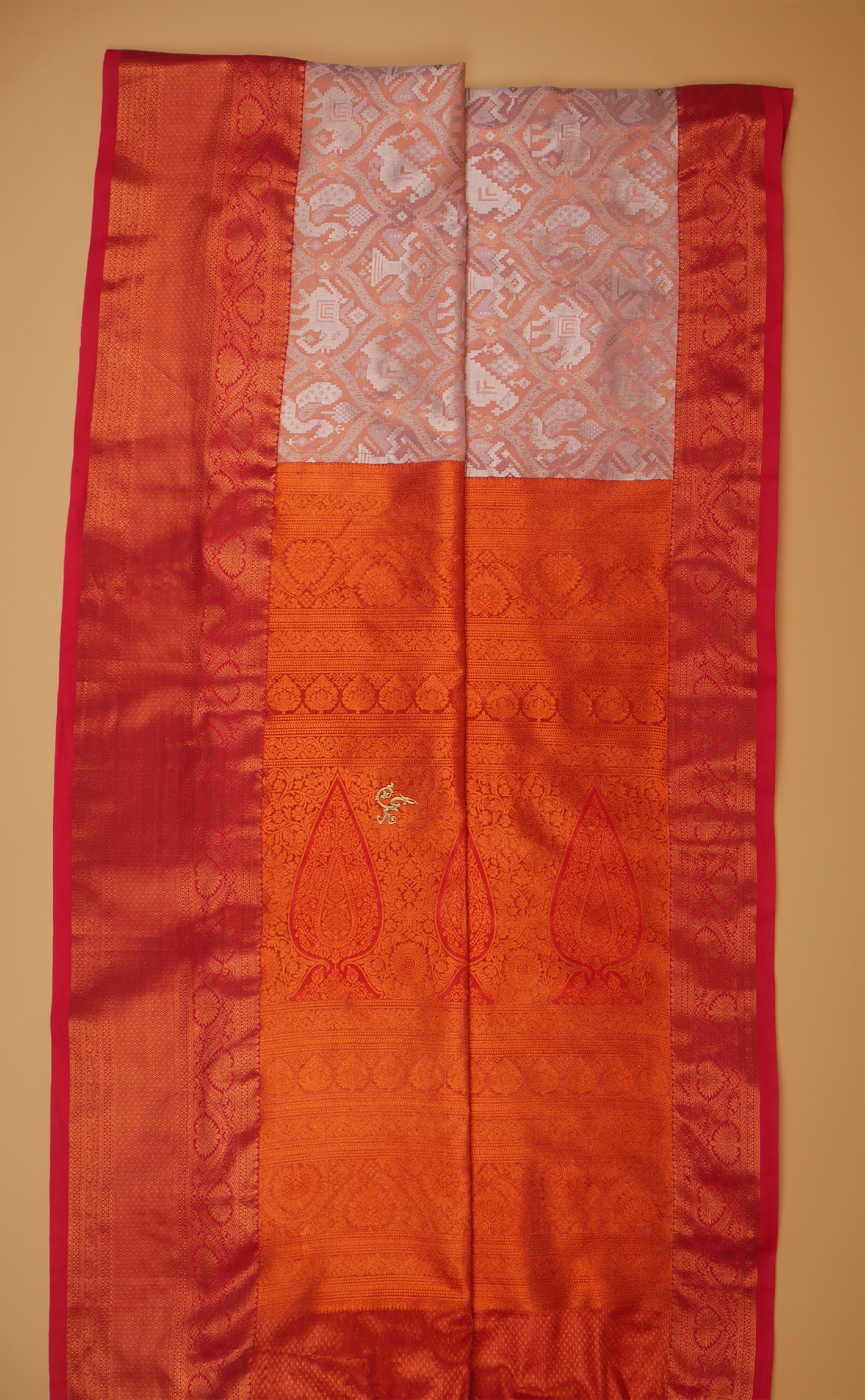 VEGAN TISSUE BROCADE KANJIVARAM WITH CONTRAST BORDER