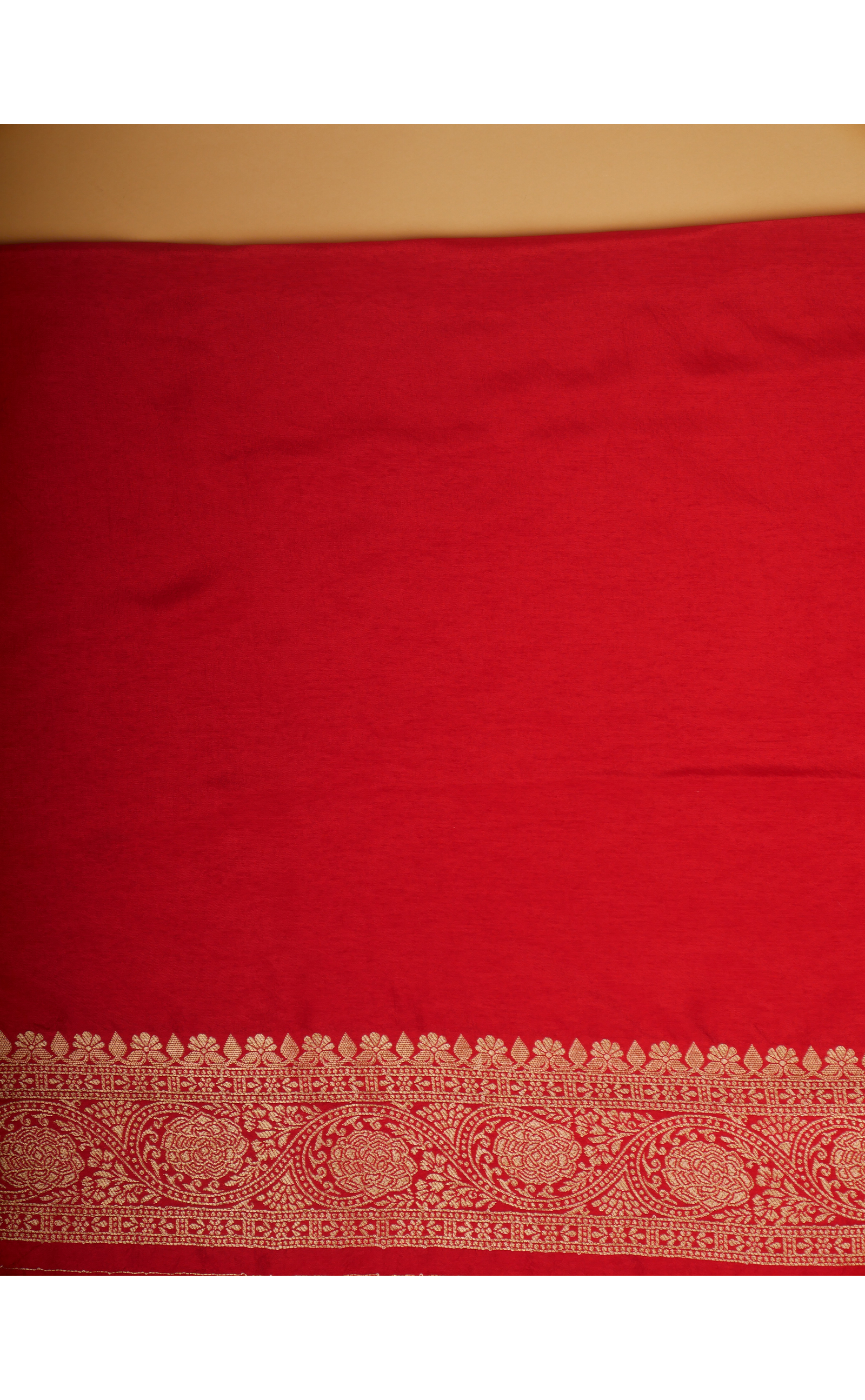 RED VEGAN MUGA SILK BANARASI