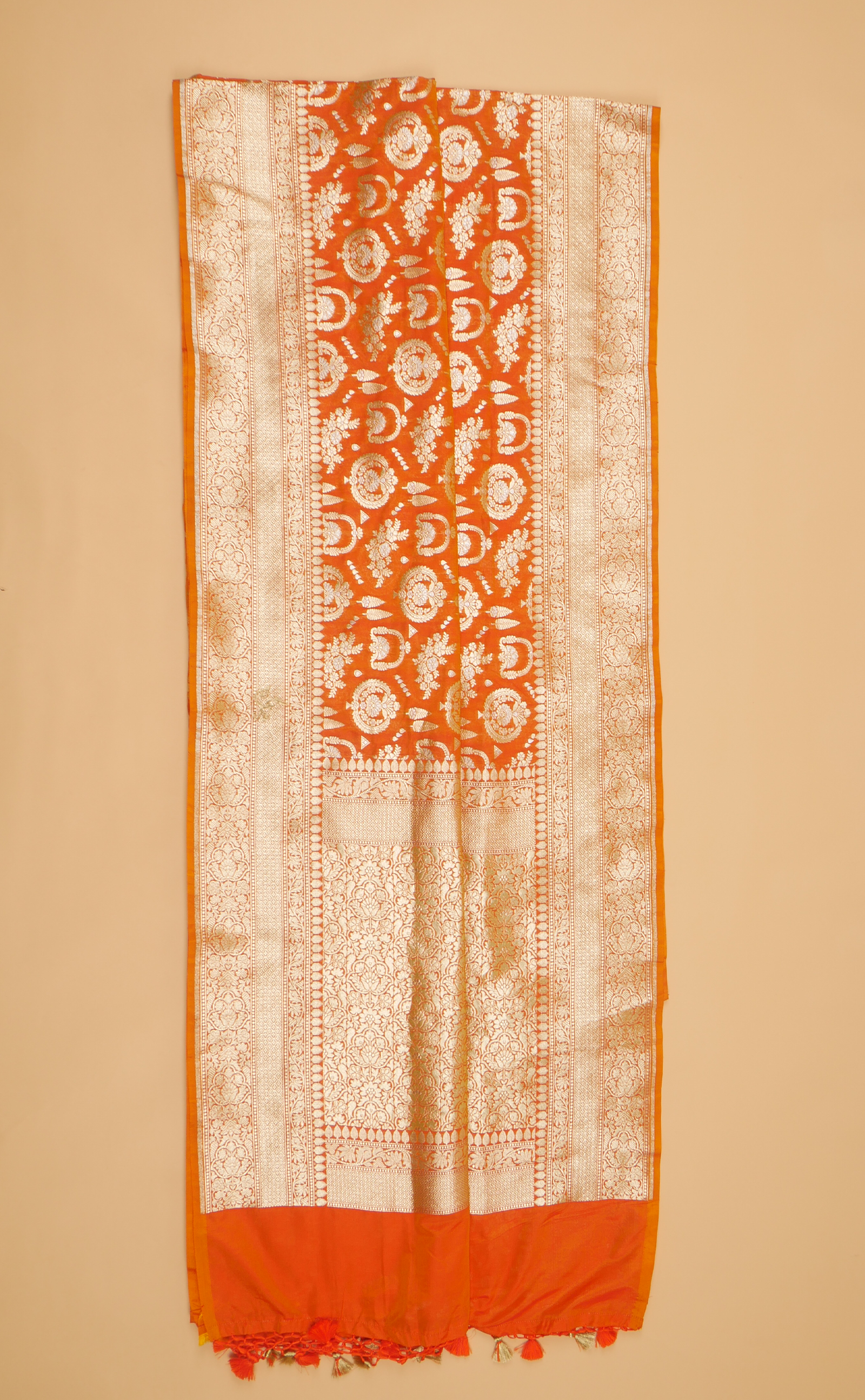 RUST VEGAN SILK BANARASI