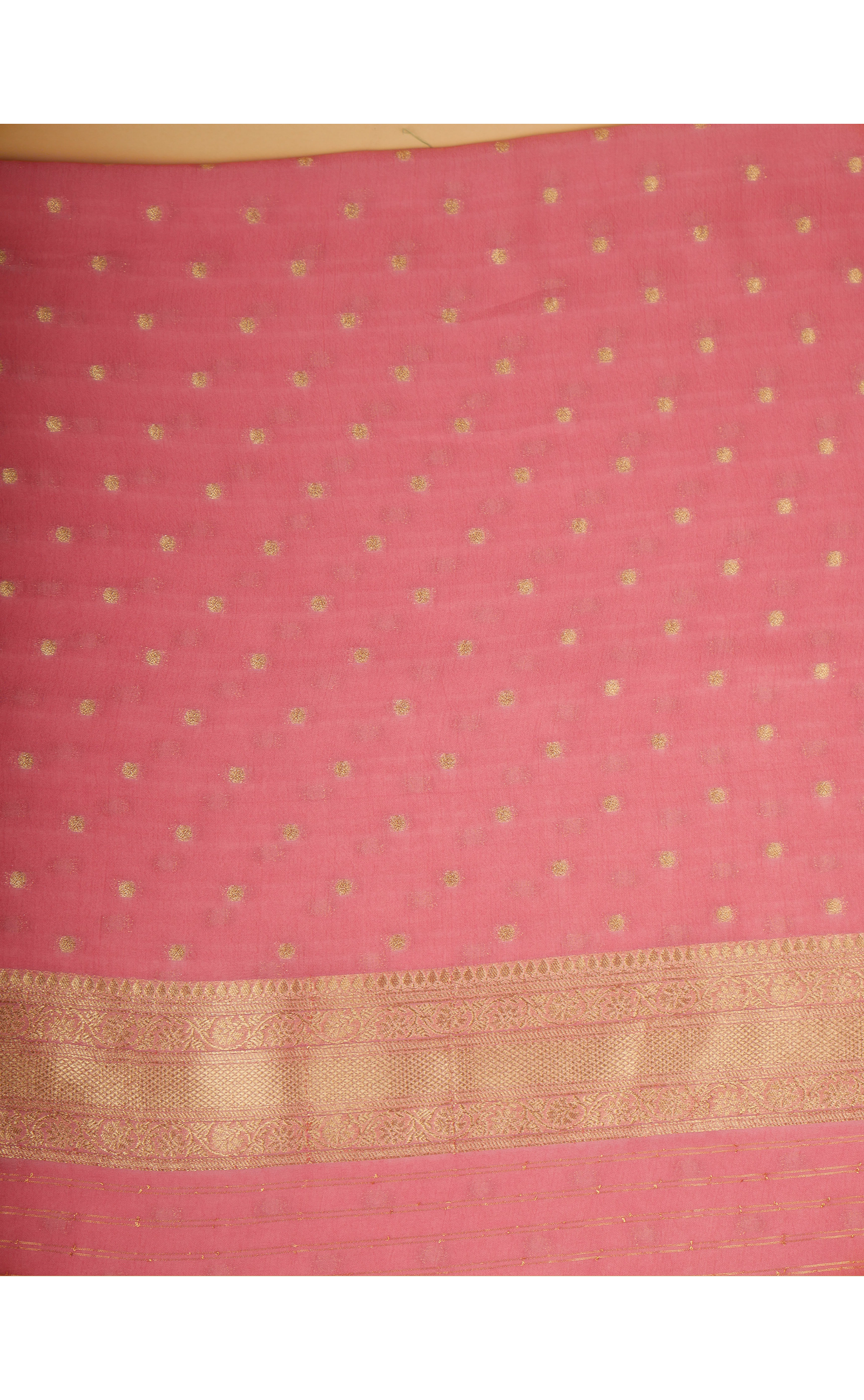 MULTICOLOURED KHADDI VEGAN GEORGETTE BANARASI