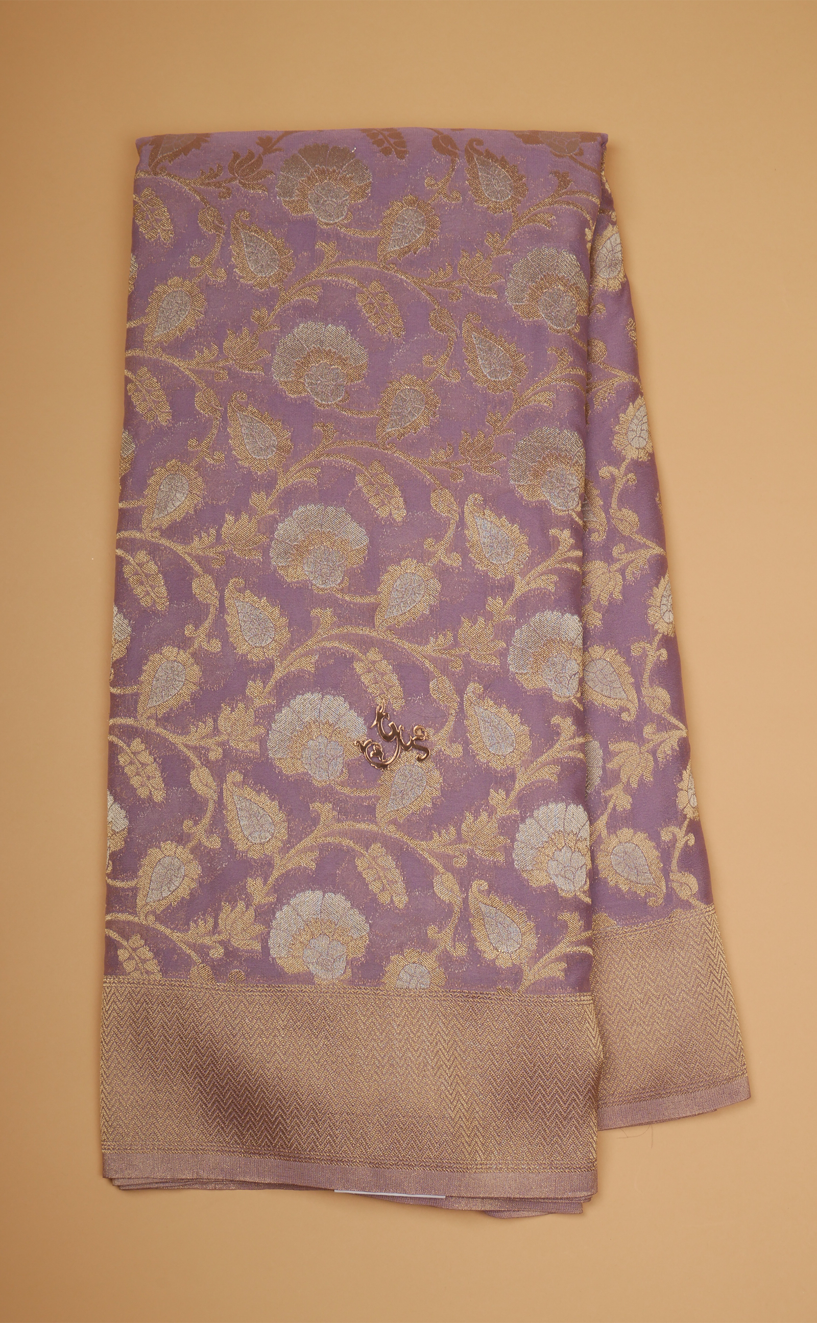 LAVENDER KHADDI VEGAN GEORGETTE BANARASI