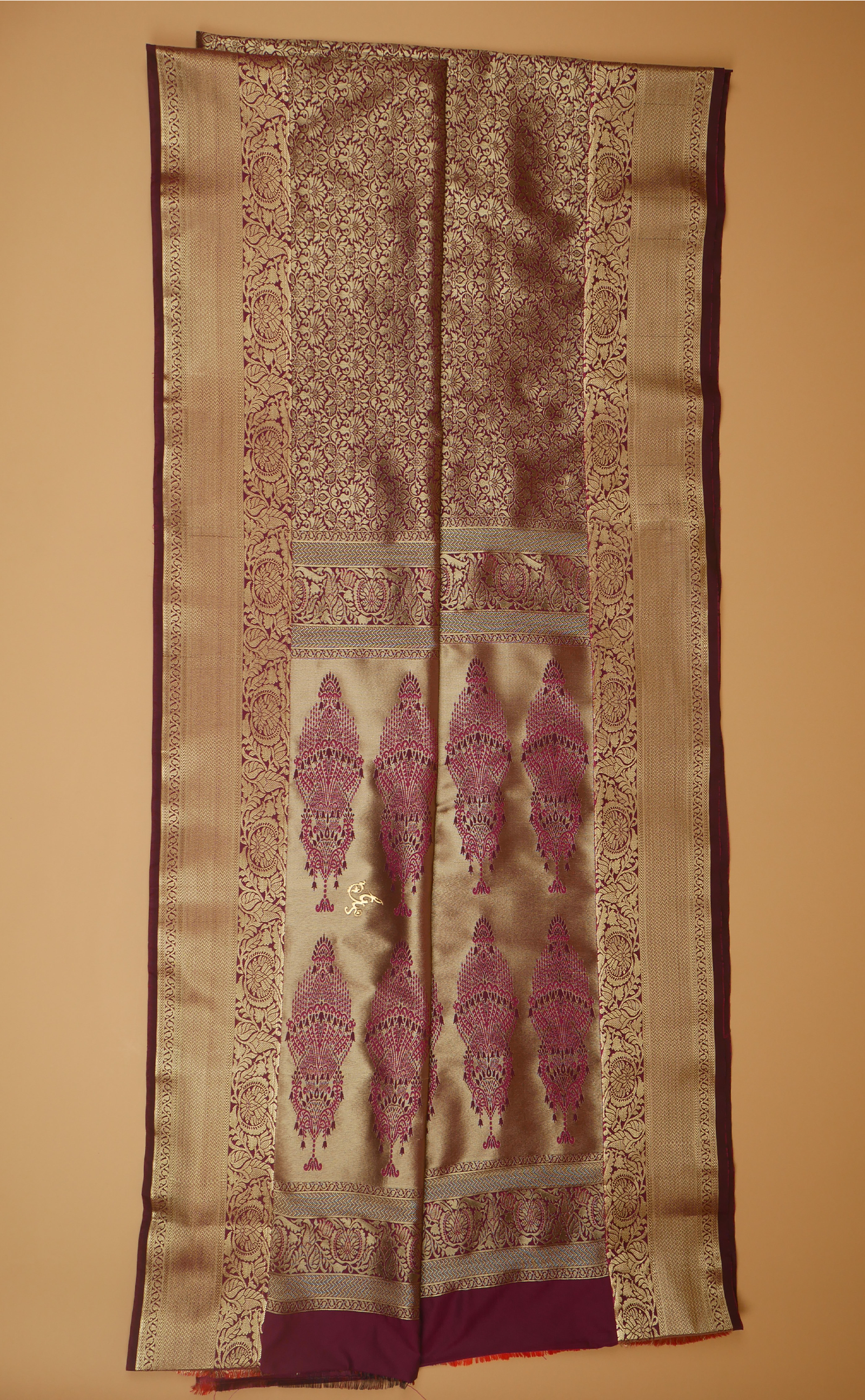 MAGENTA VEGAN BROCADE SILK KANJIVARAM