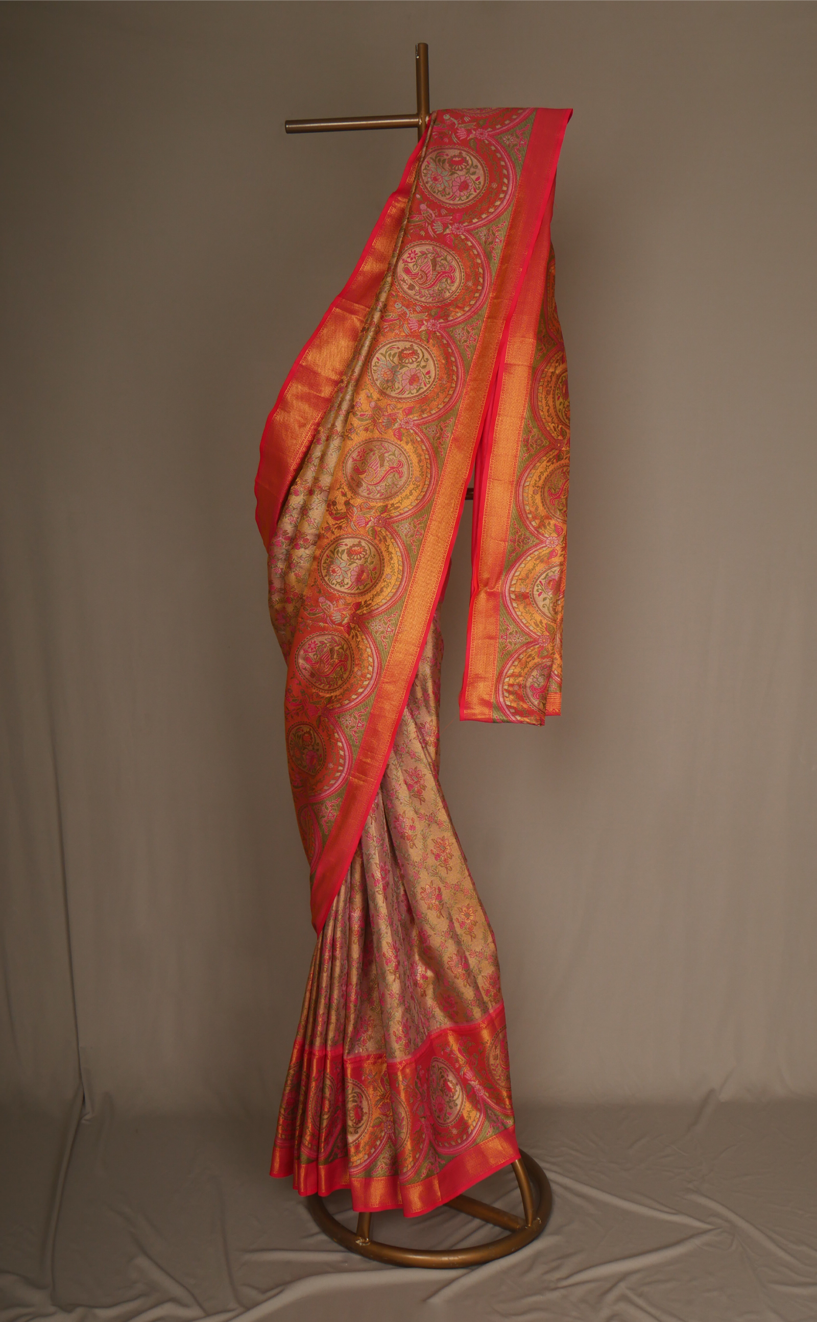 VEGAN TISSUE BROCADE KANJIVARAM WITH SELF BORDER