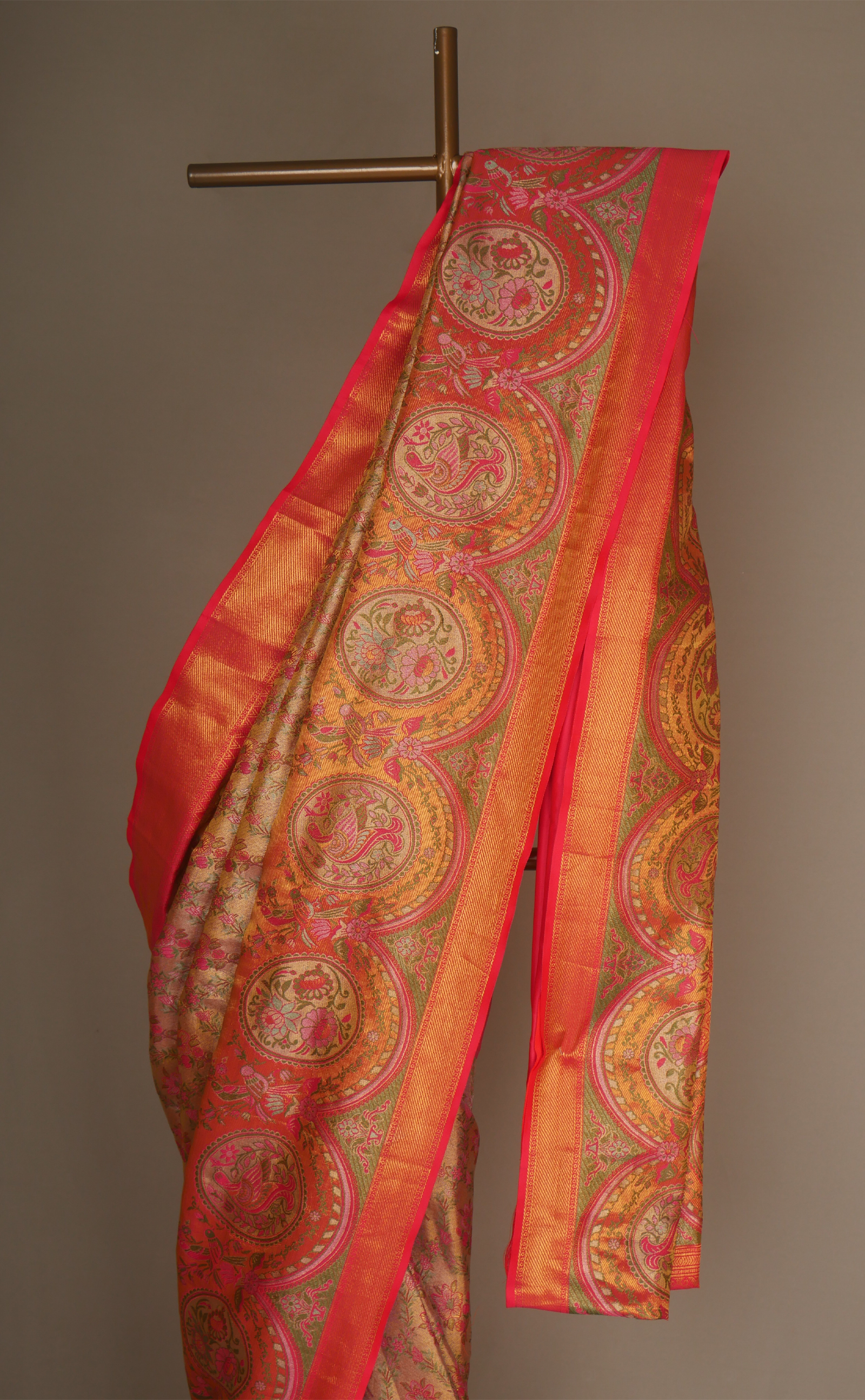 VEGAN TISSUE BROCADE KANJIVARAM WITH SELF BORDER