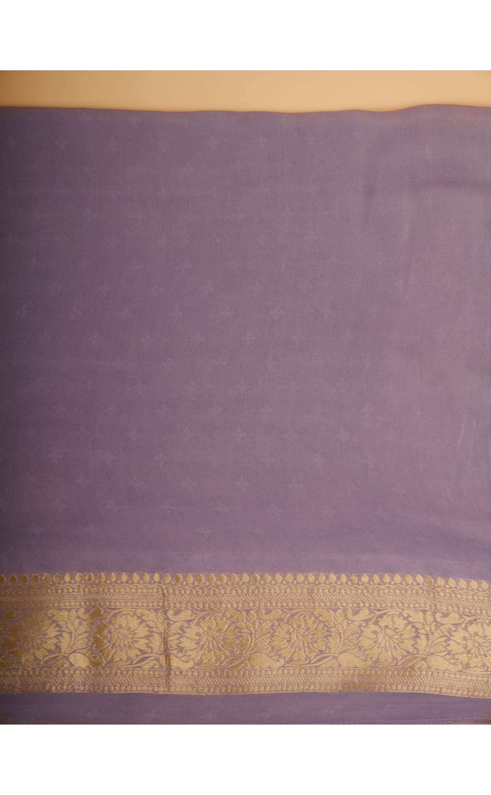 LAVENDER KHADDI VEGAN GEORGETTE BANARASI