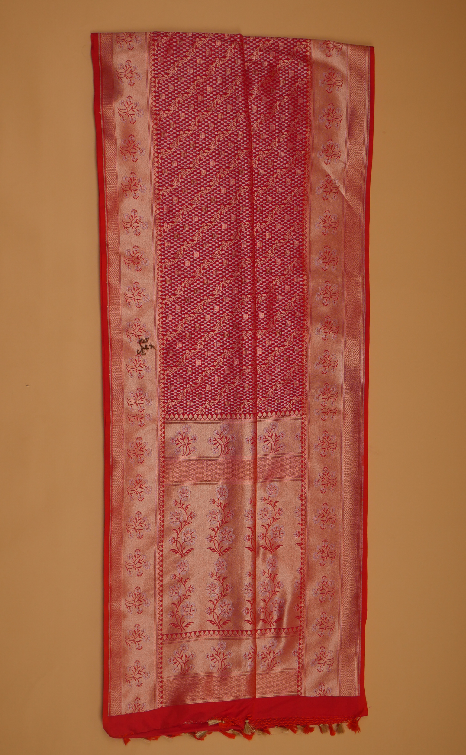 RUST RED VEGAN SILK BANARASI