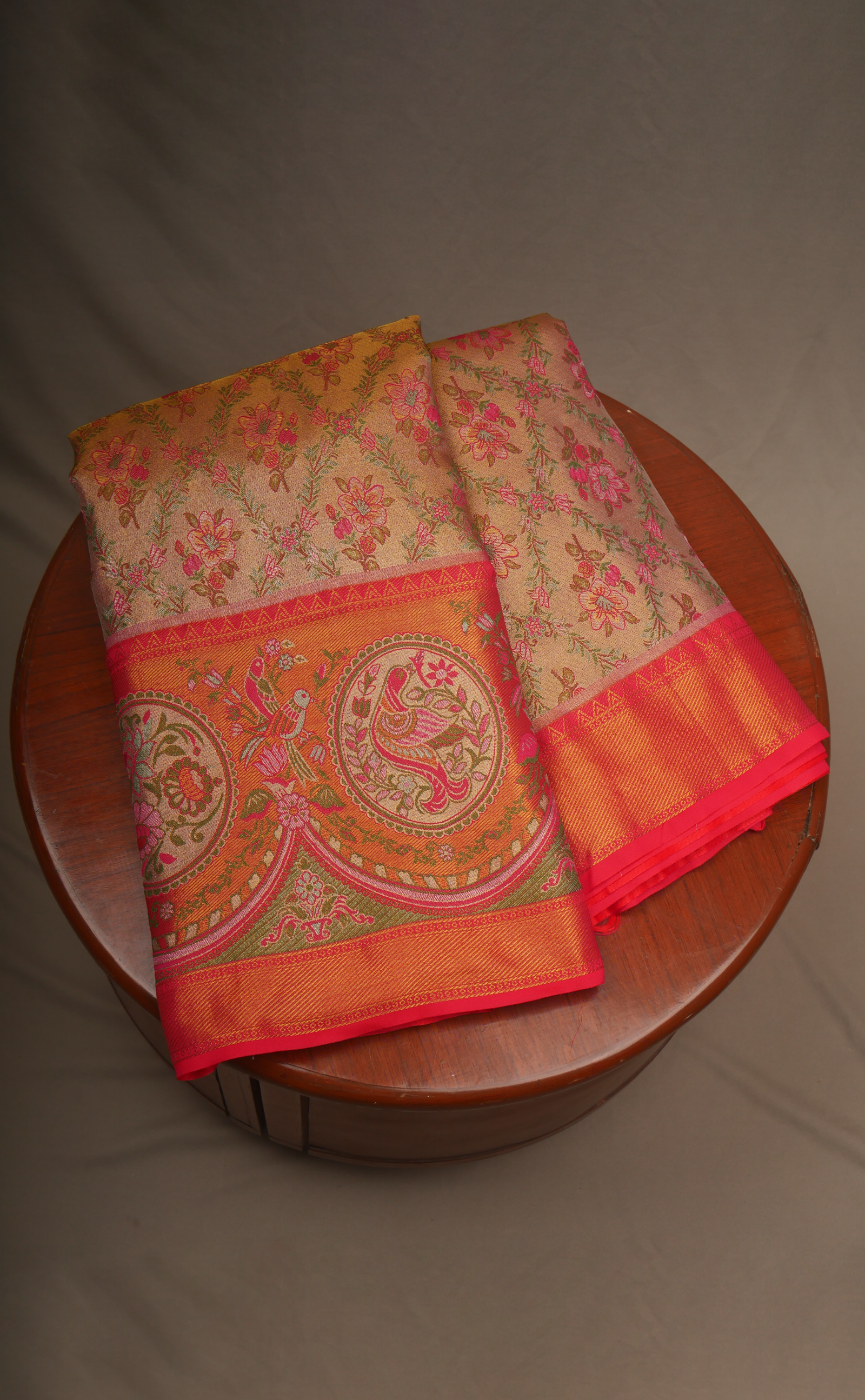 VEGAN TISSUE BROCADE KANJIVARAM WITH SELF BORDER