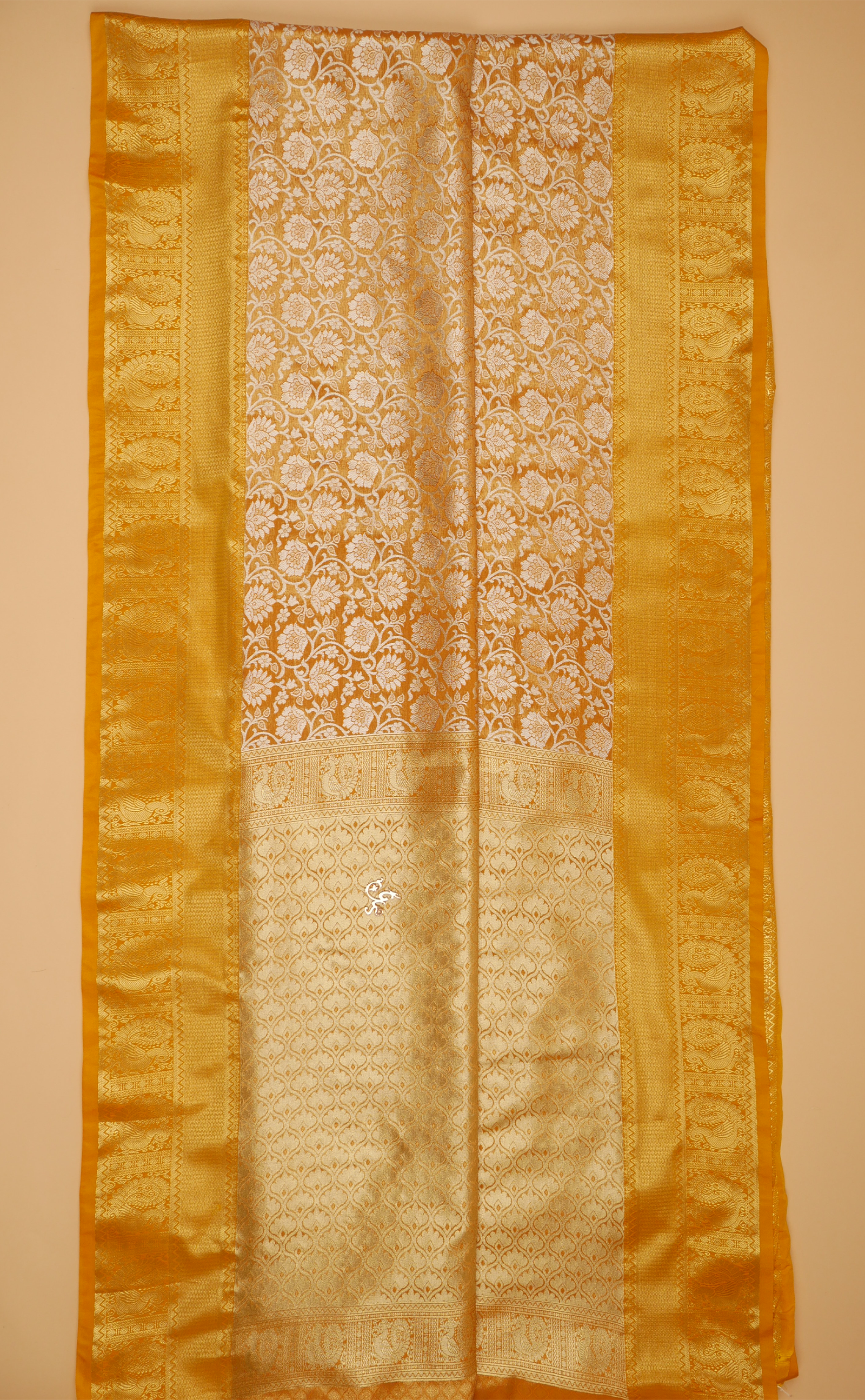 MUSTARD VEGAN TISSUE BROCADE KANJIVARAM