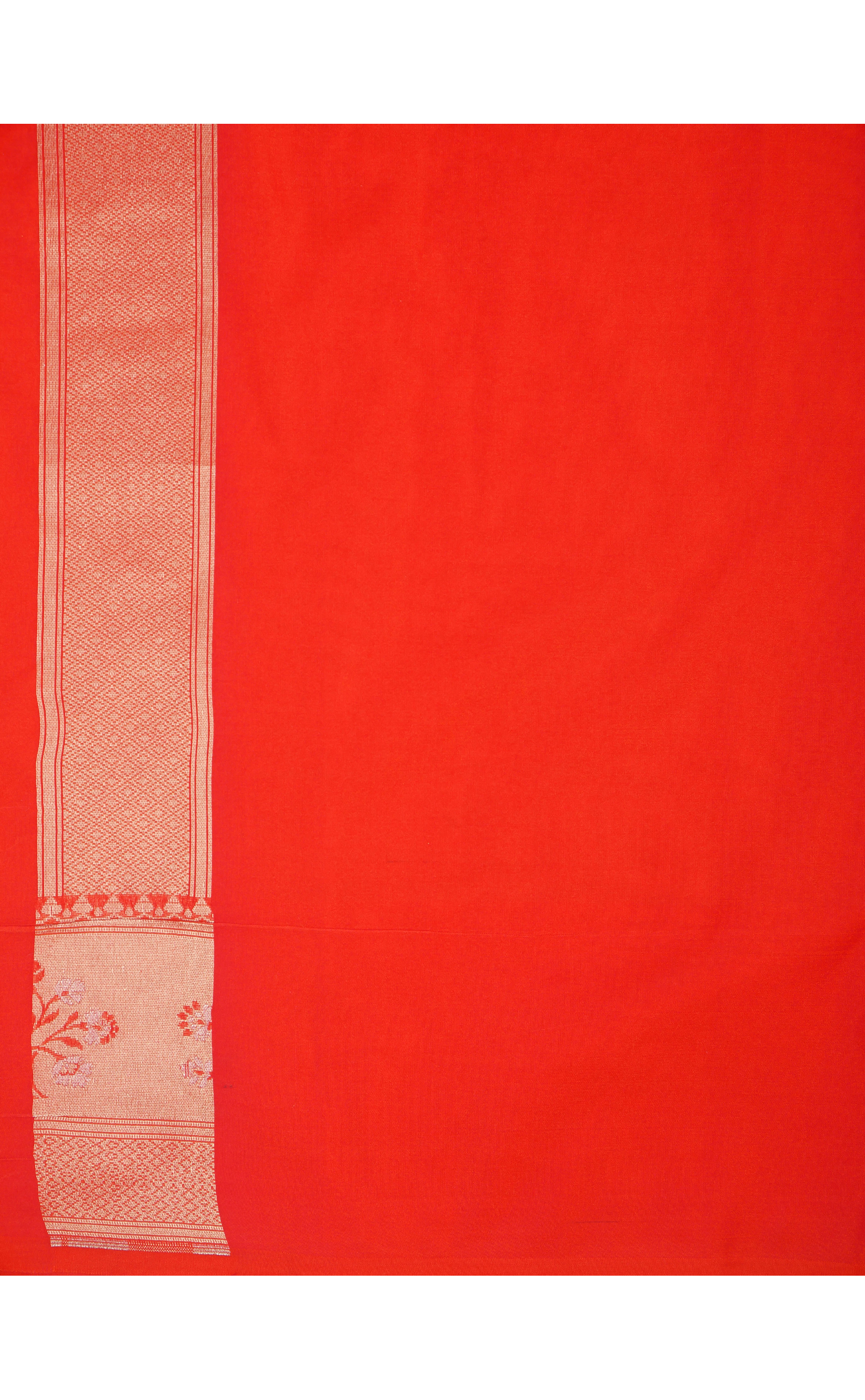 RUST RED VEGAN SILK BANARASI