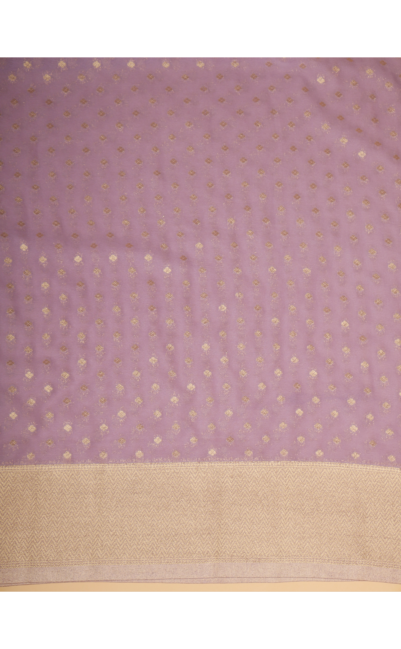 LAVENDER KHADDI VEGAN GEORGETTE BANARASI