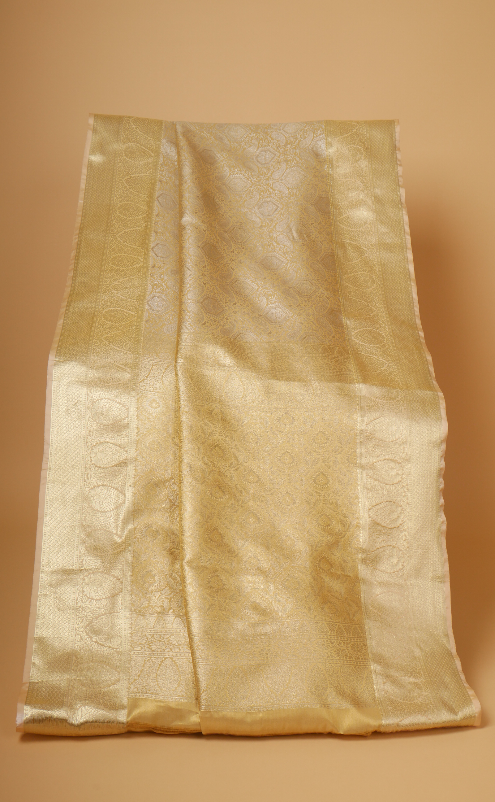 GOLD VEGAN TISSUE BROCADE KANJIVARAM